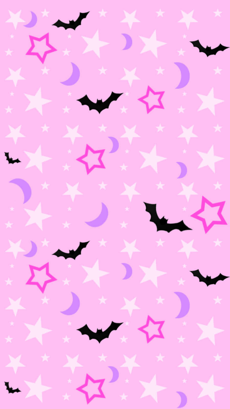 Pastel Halloween, bats, stars, HD Phone Wallpaper