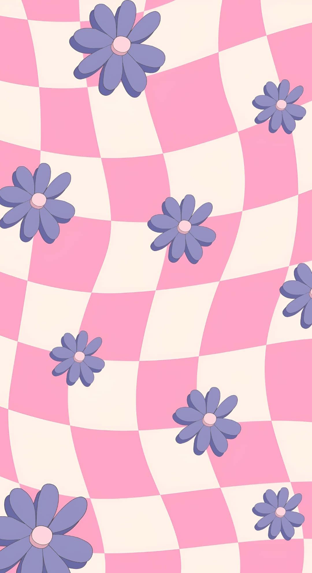 pastel pink, cream, checkered background, Full HD Phone Wallpaper
