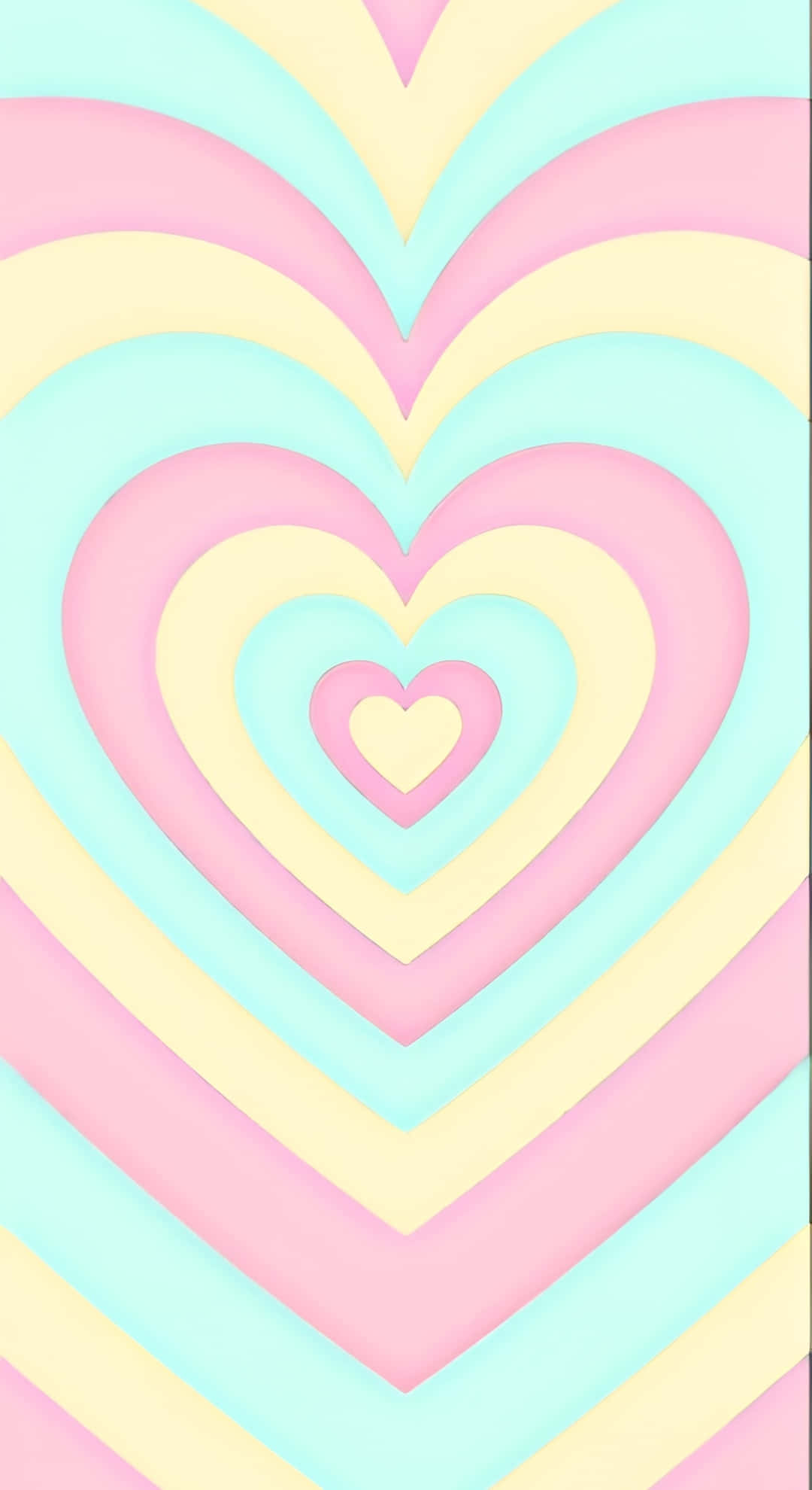 pastel indie heart pattern, pink, yellow, Full HD Phone Wallpaper