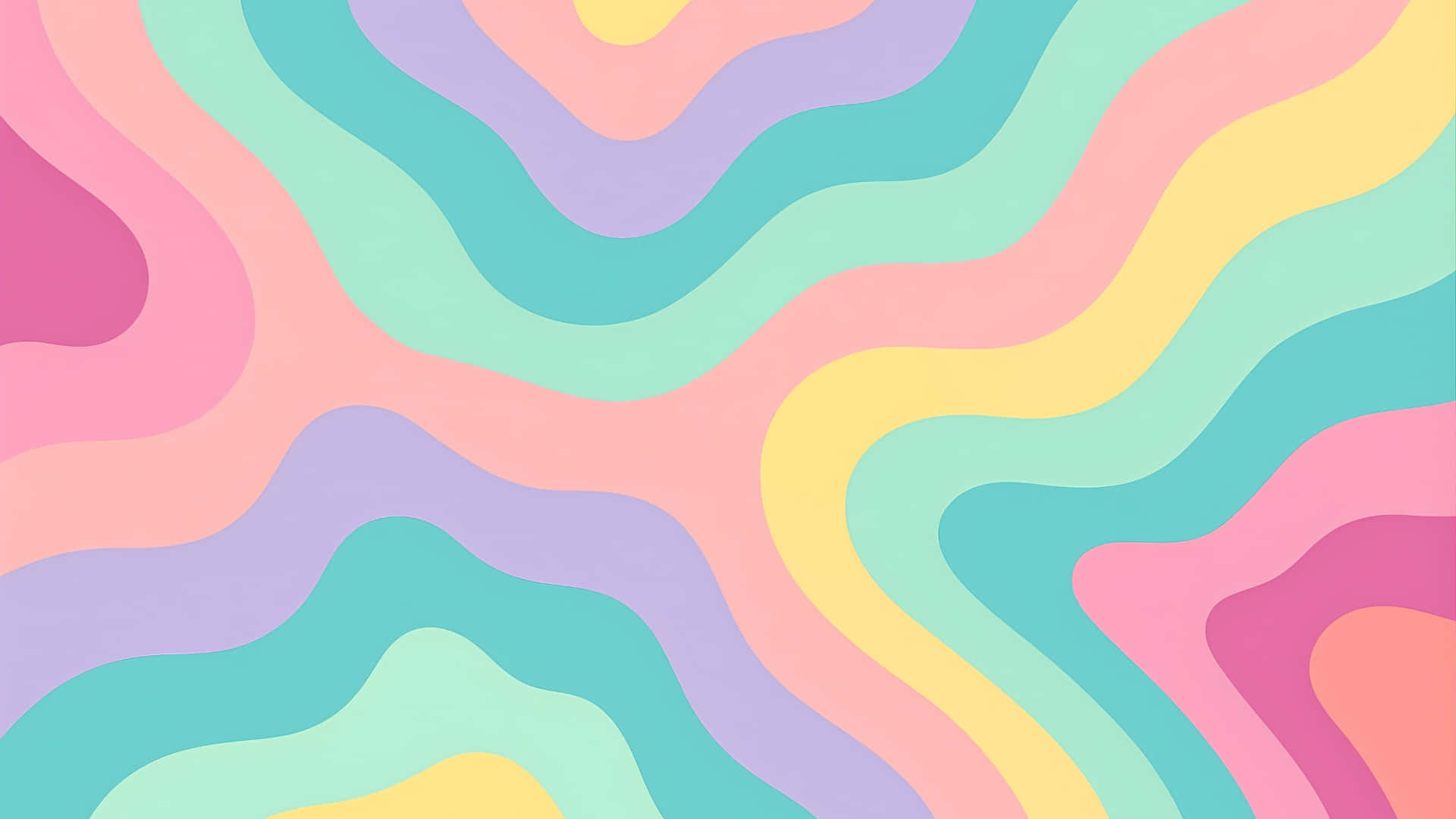 pastel indie wave patterns, pink, teal, Full HD Desktop Wallpaper