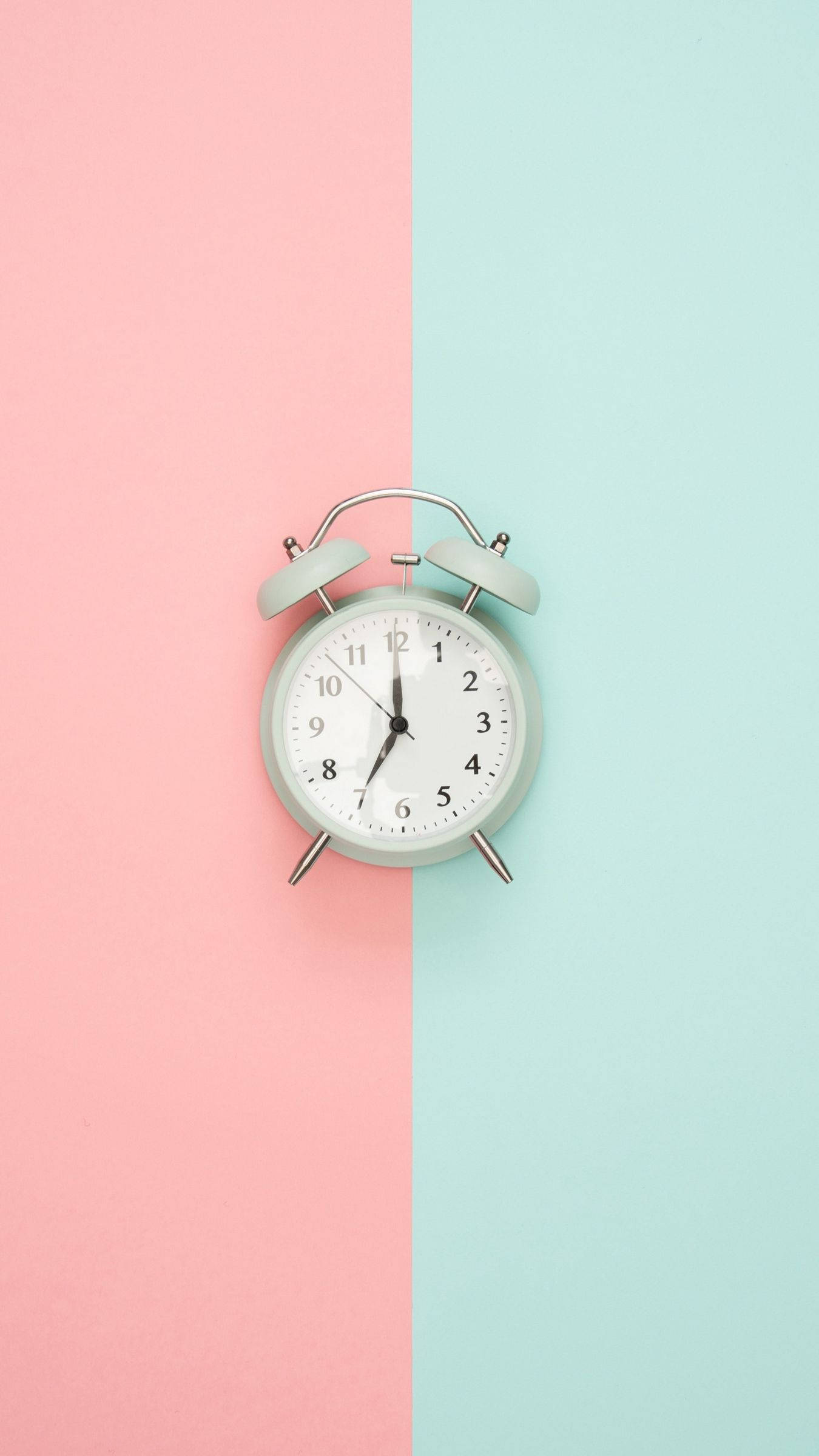 Pastel iPhone, alarm clock, pink, Full HD Phone Wallpaper