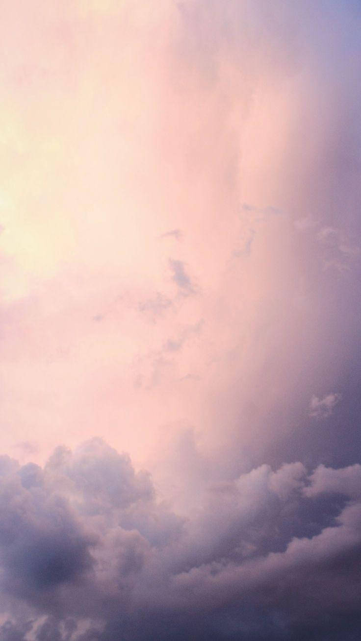 Pastel iPhone, purple clouds, dreamy twilight sky, HD Phone Wallpaper