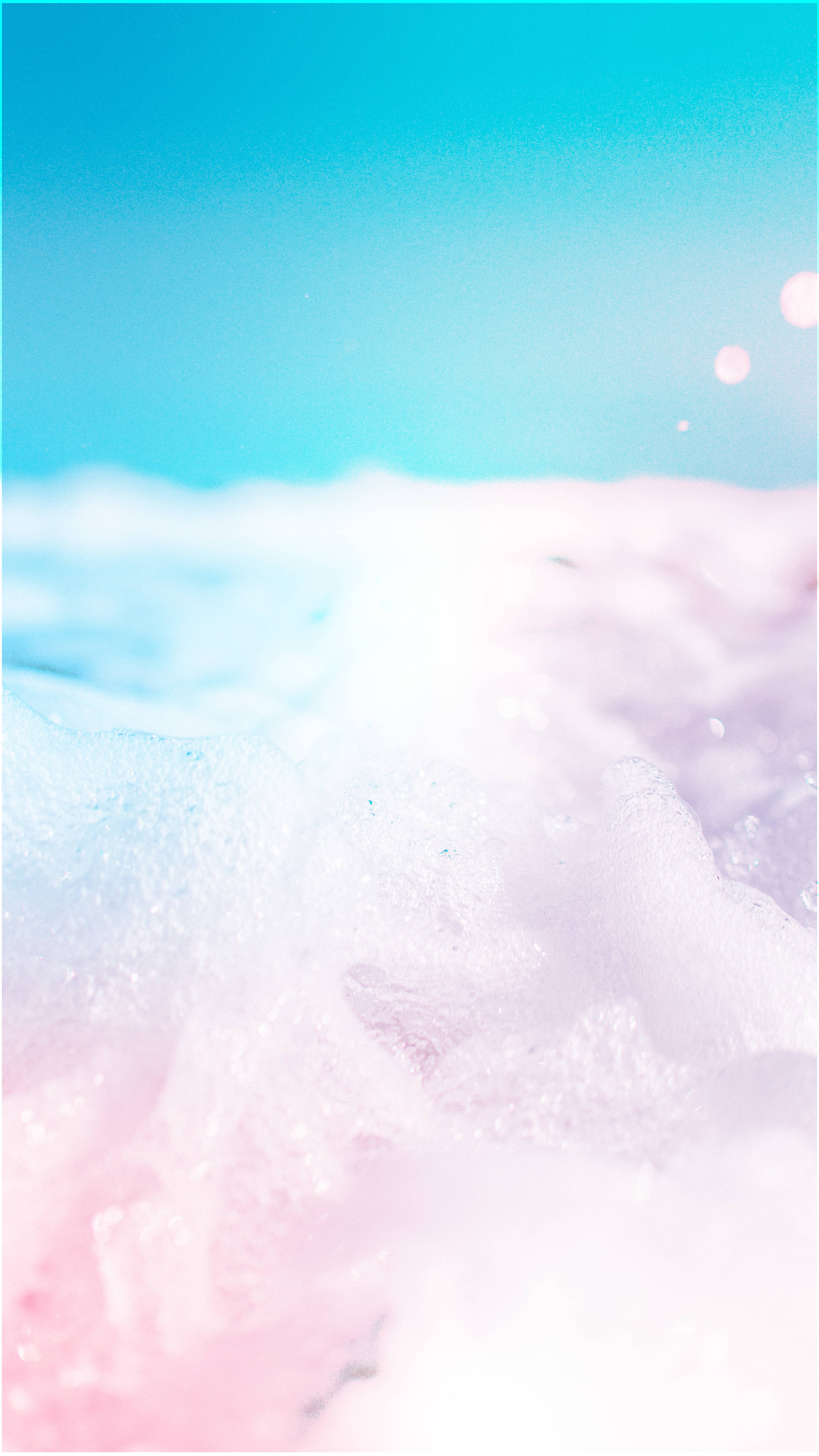 pastel minimalist, foamy wave, soft pastel pink and blue, 4K Phone Wallpaper