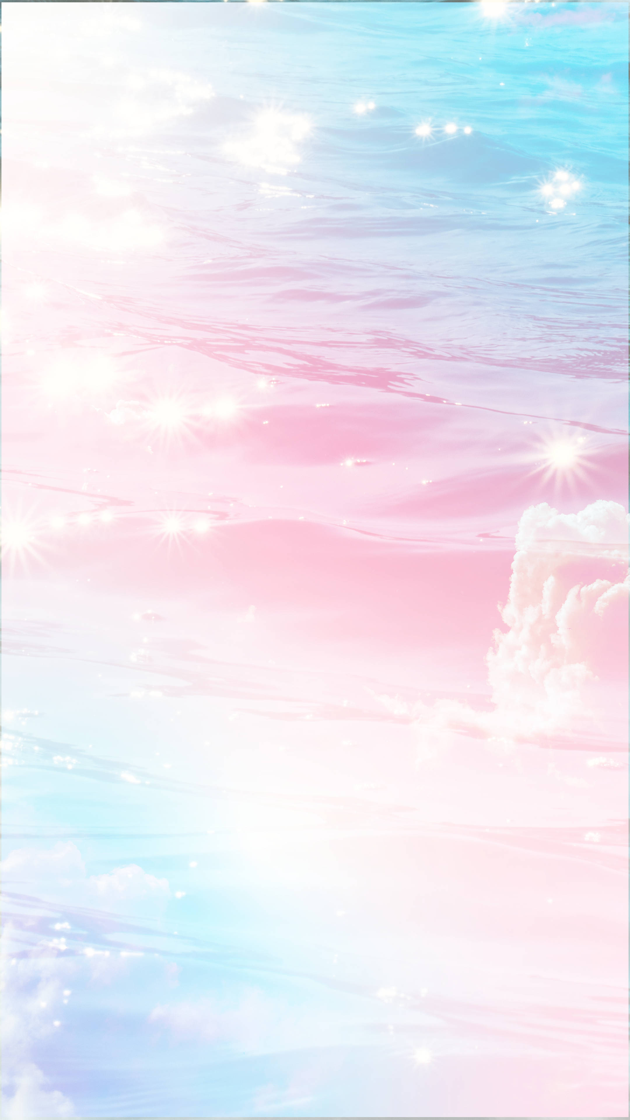 pastel pink, pastel blue, glowing sunbursts, 4K Phone Wallpaper