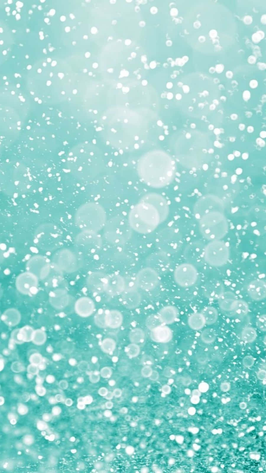 turquoise, white bokeh lights, glitter particles, HD Phone Wallpaper