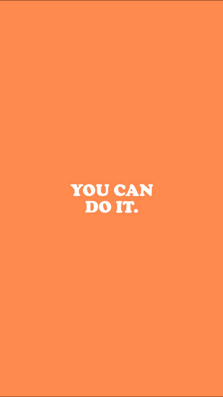 Pastel Orange Aesthetic, vibrant orange, bold white text, HD Phone Wallpaper