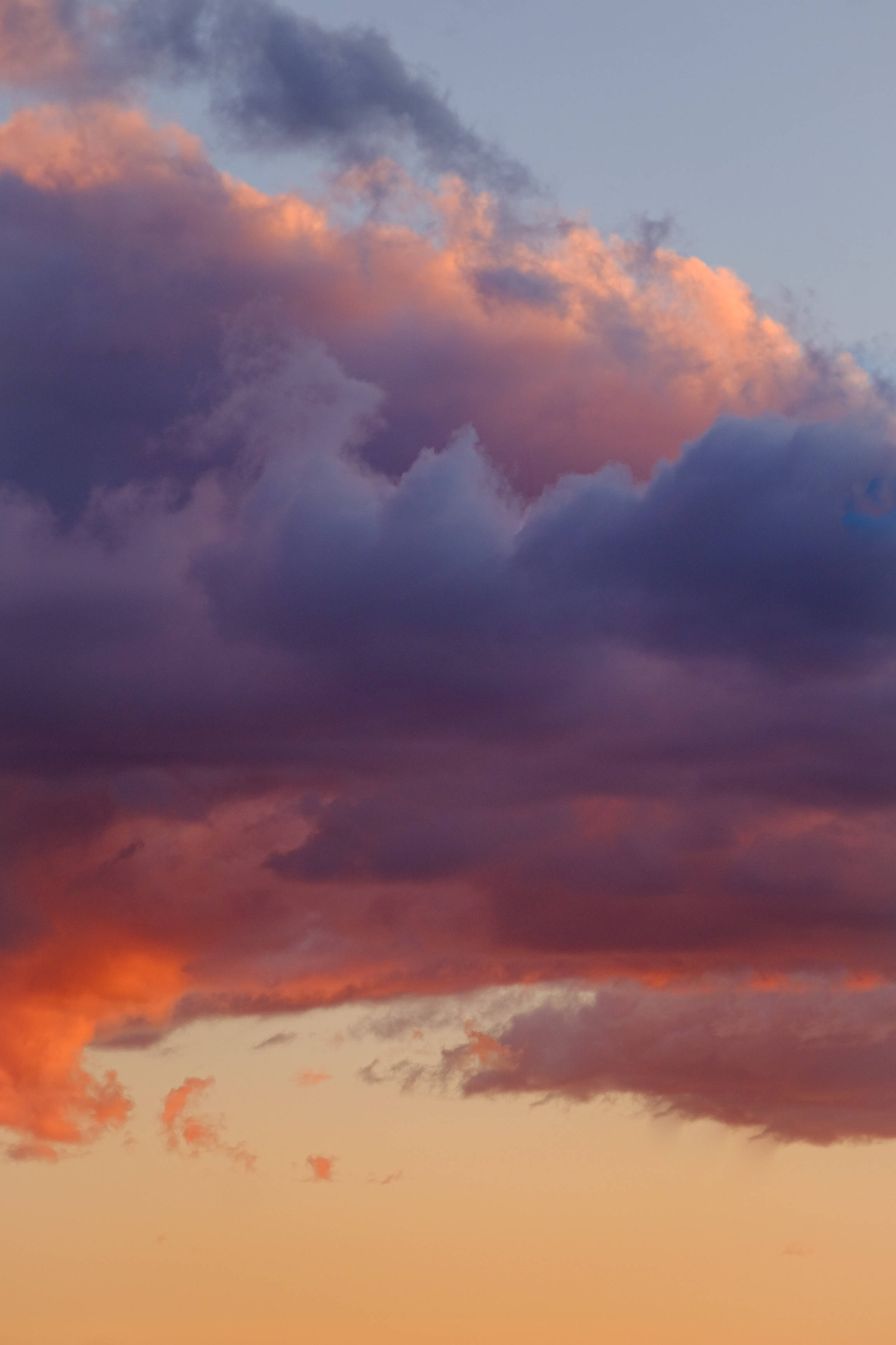 Skyline, Pastel Orange Aesthetic, fiery orange, 2K Phone Wallpaper