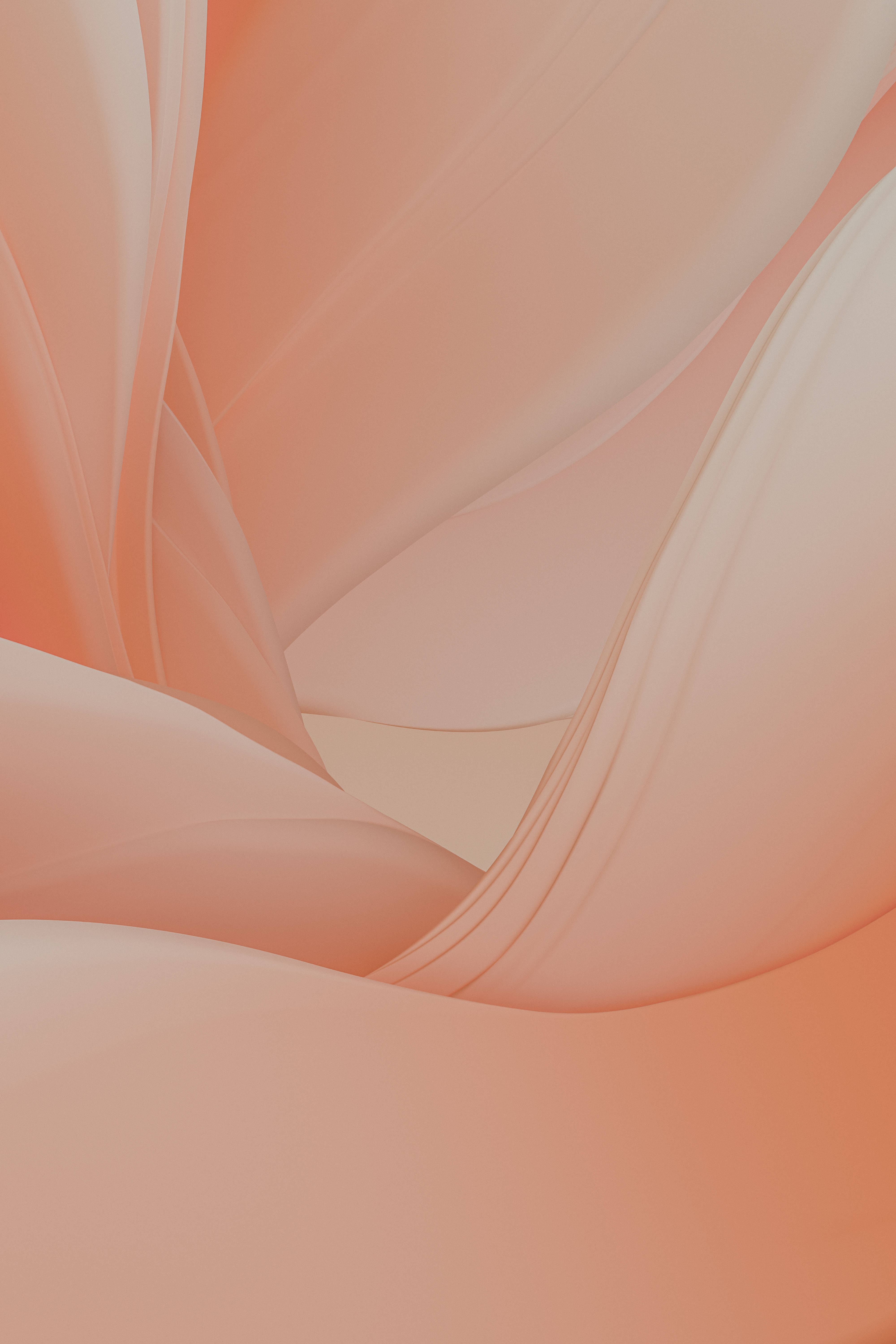 pastel orange aesthetic, soft peach, cream, 5K Phone Wallpaper
