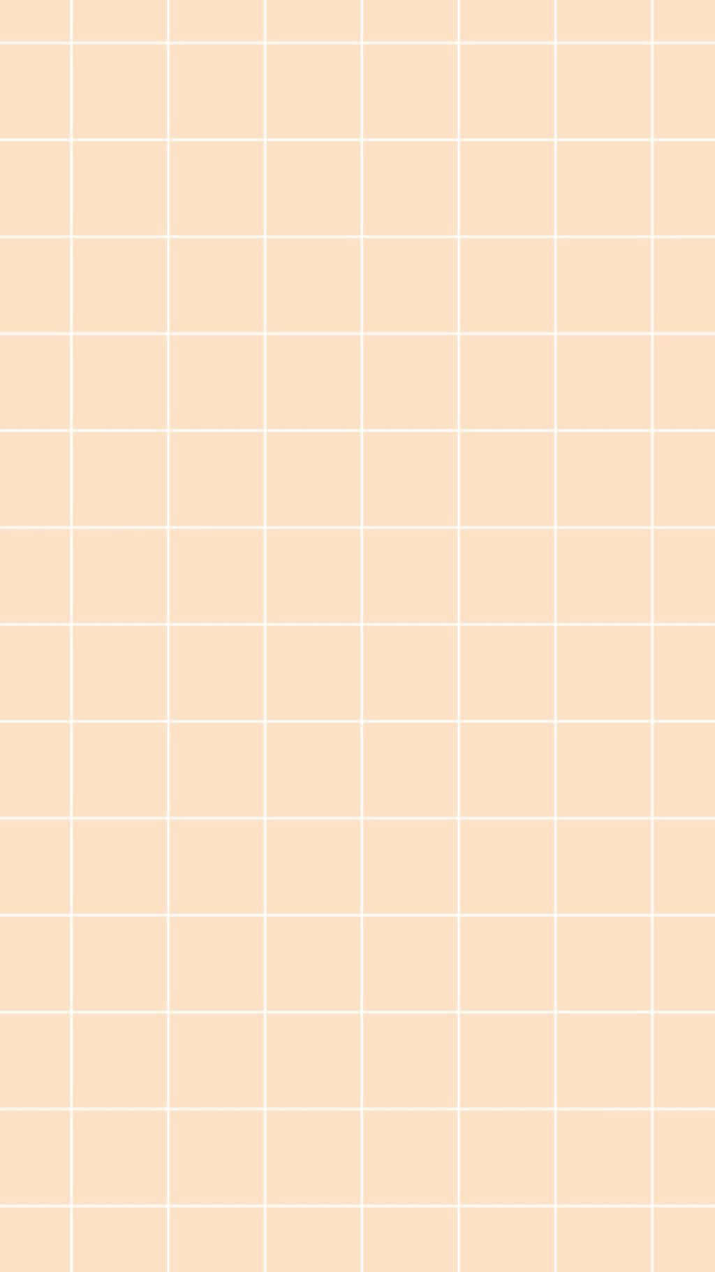 Pastel Peach Aesthetic, beige grid pattern, crisp white lines, HD Phone Wallpaper