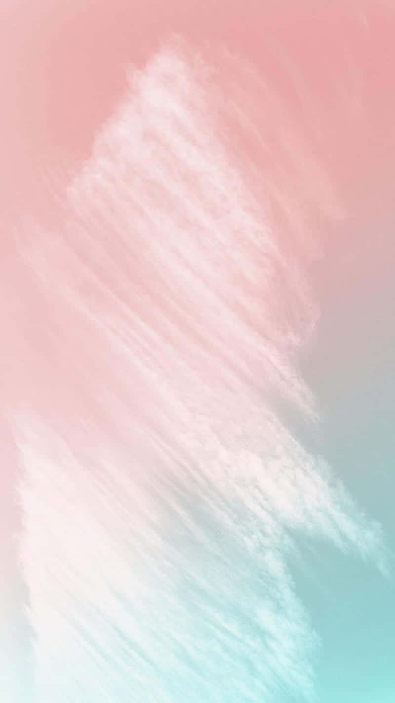 Pastel Peach Aesthetic, pink, teal, HD Phone Wallpaper