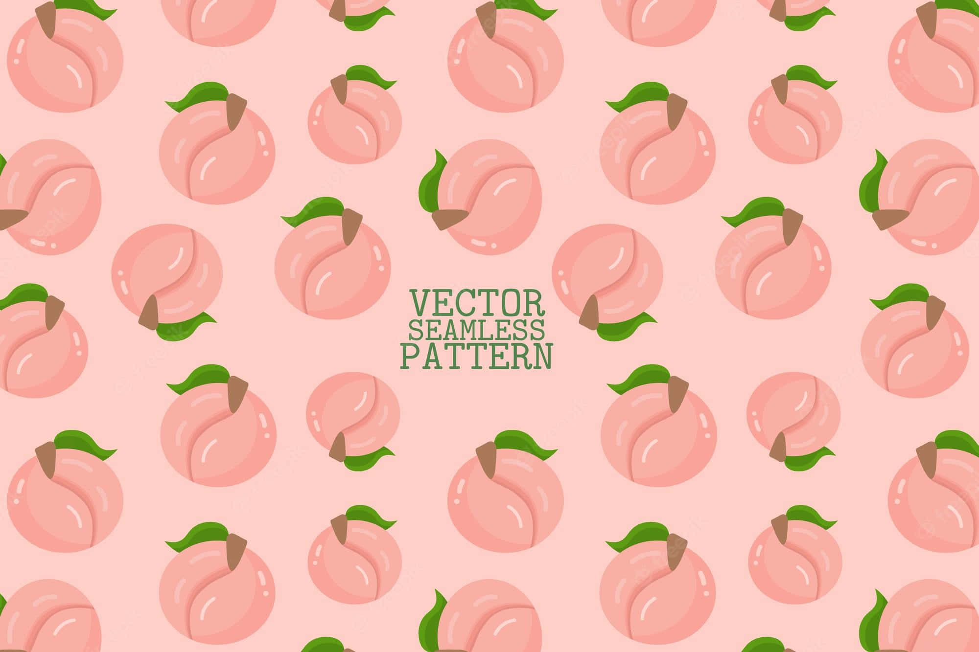peach, green leaves, soft pink background, Full HD Desktop Wallpaper