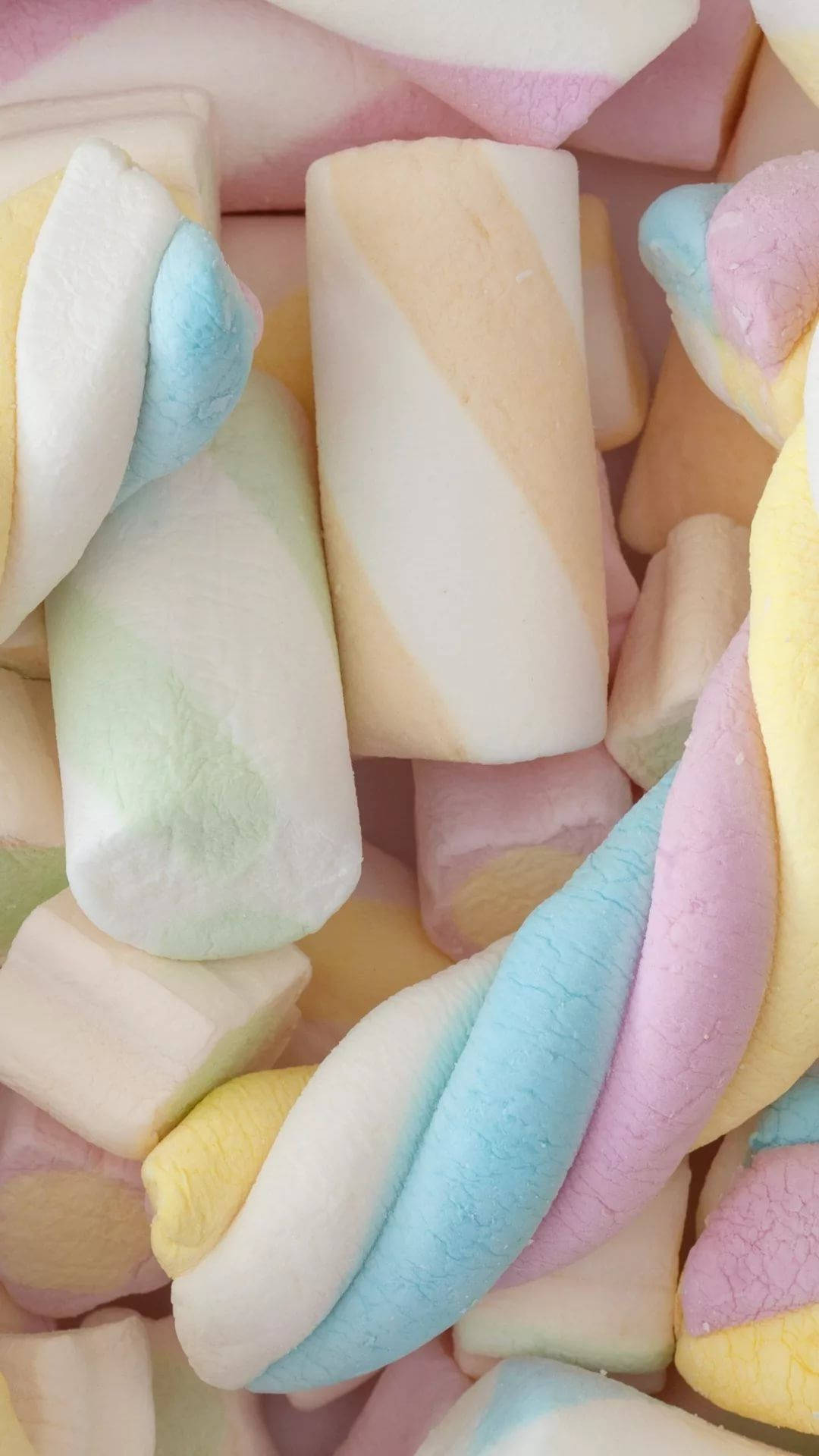 Pastel Phone, twisted mallows, pink, Full HD Phone Wallpaper