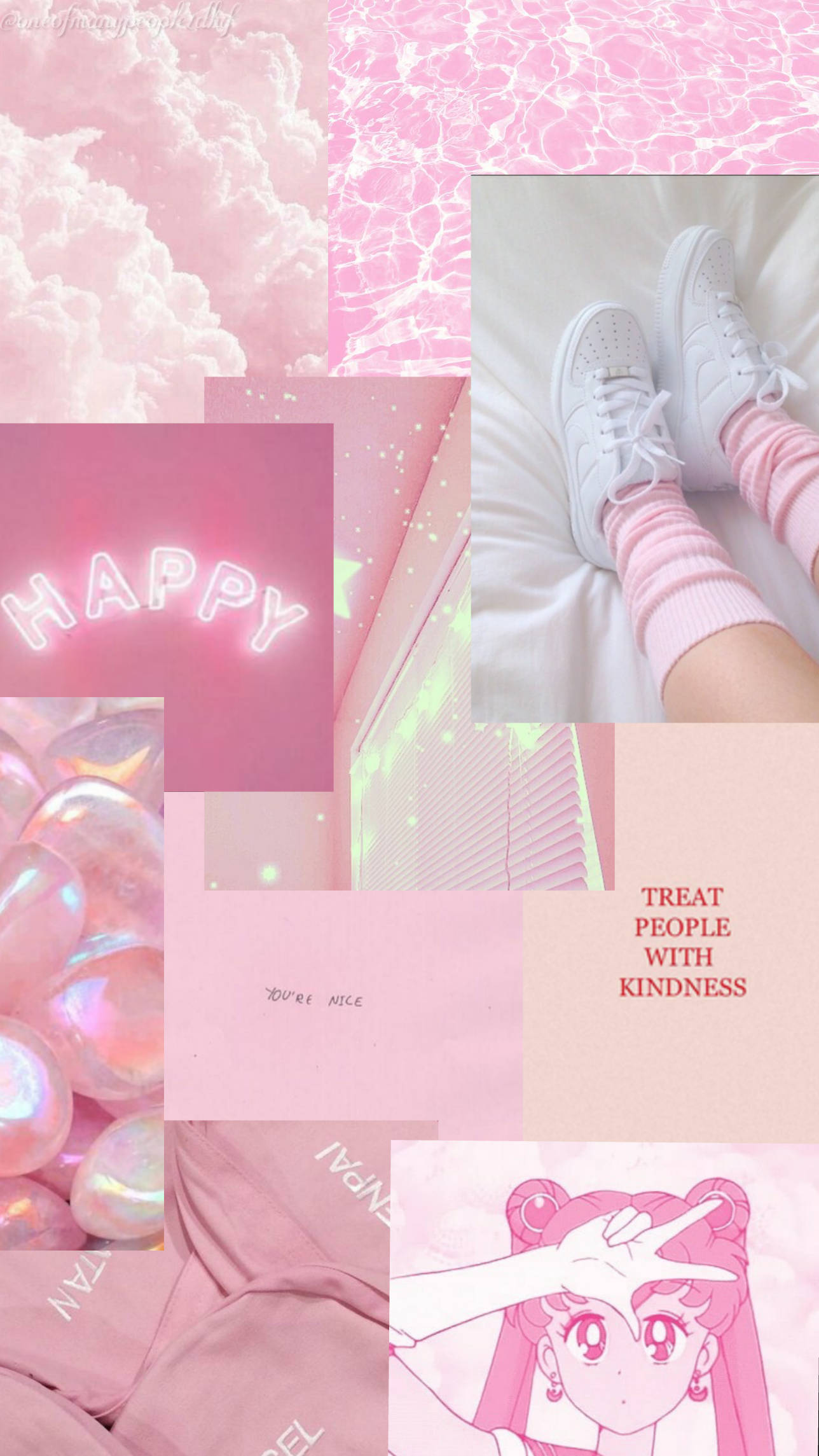 Pastel Phone, pink aesthetic, clouds, Full HD Phone Wallpaper