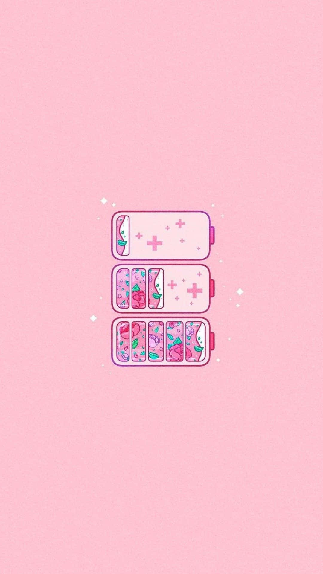 pastel pink aesthetic anime, pink nail polish boxes, floral designs, Full HD Phone Wallpaper