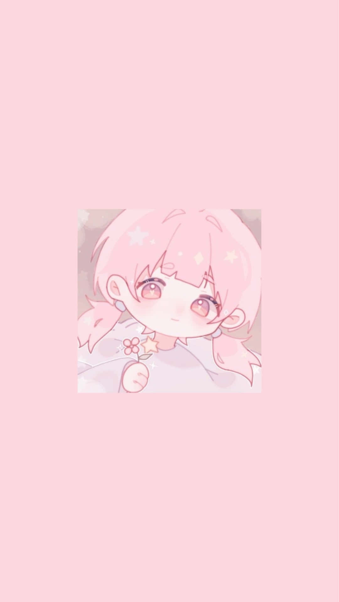 pastel pink aesthetic anime, anime girl, pink hair, Full HD Phone Wallpaper