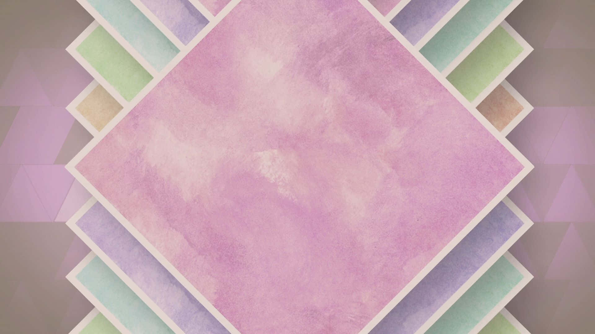 pastel pink aesthetic computer, soft pastel watercolor diamond, geometrically arranged colored paper strips, Full HD Desktop Wallpaper