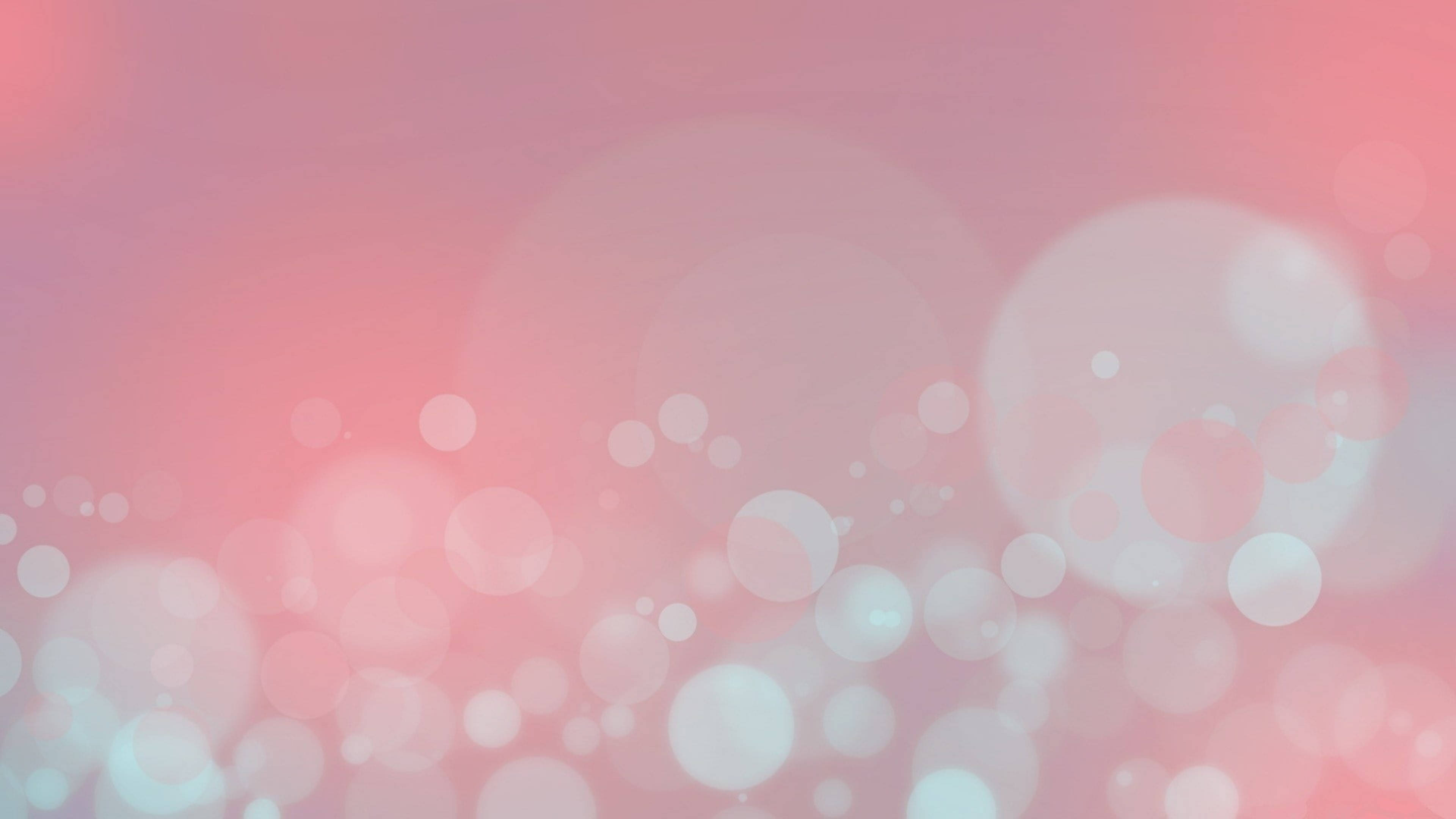 Pastel Pink Aesthetic, bokeh circles, soft pink, 4K Desktop Wallpaper