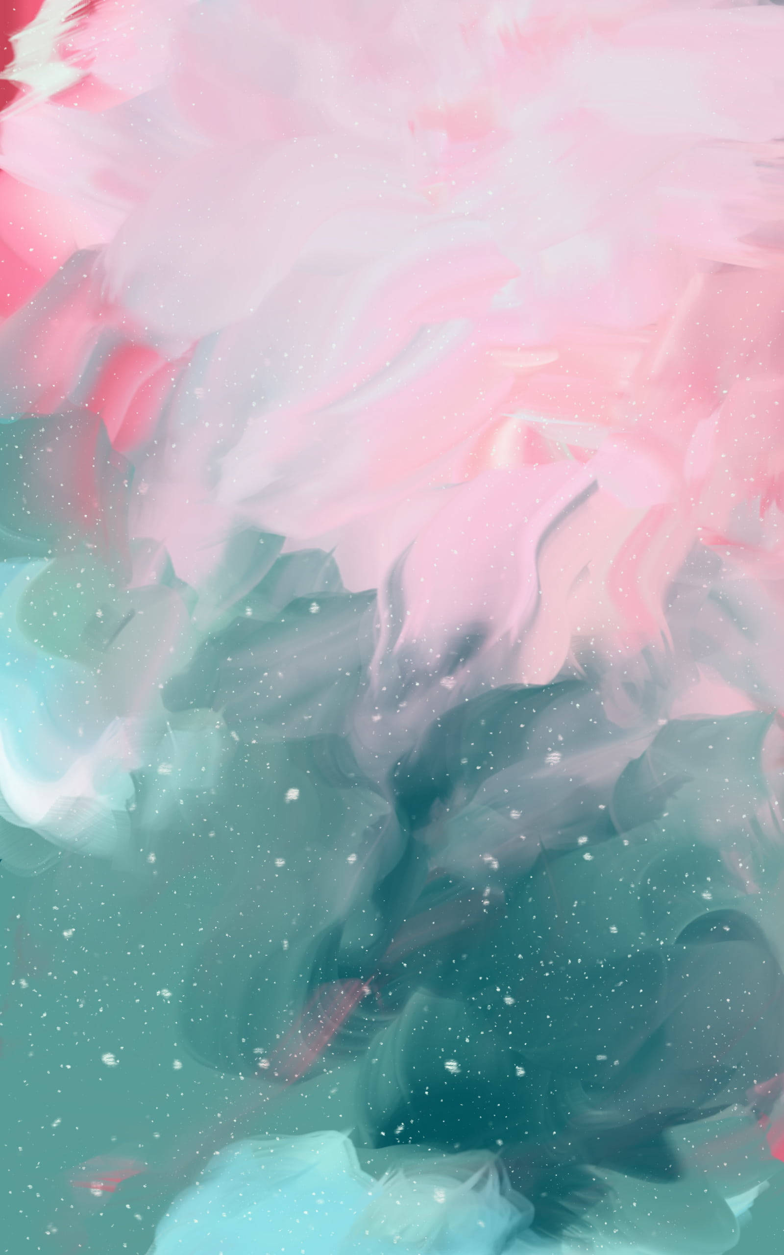 pastel galaxy art, soft pink, teal, 2K Phone Wallpaper