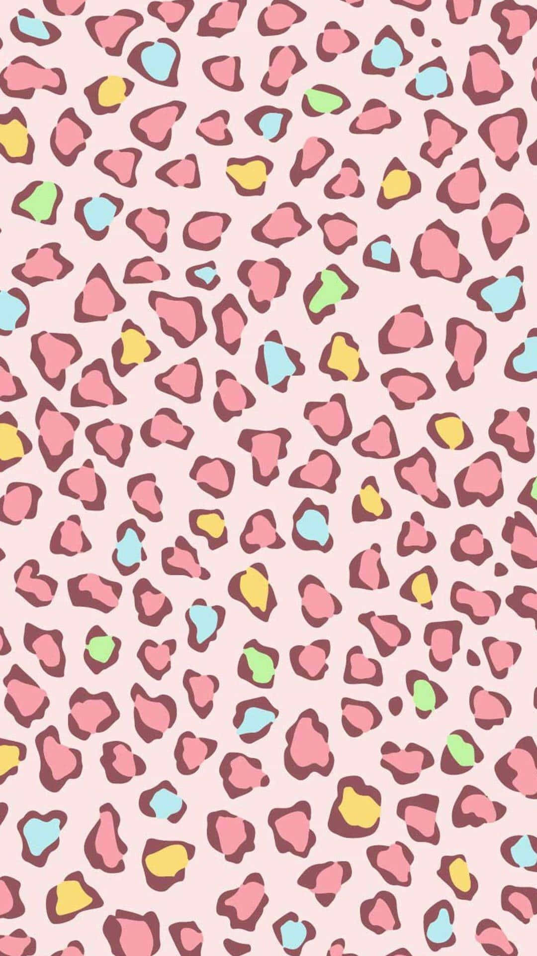 pastel pink aesthetic, cheetah print, light pink background, Full HD Phone Wallpaper