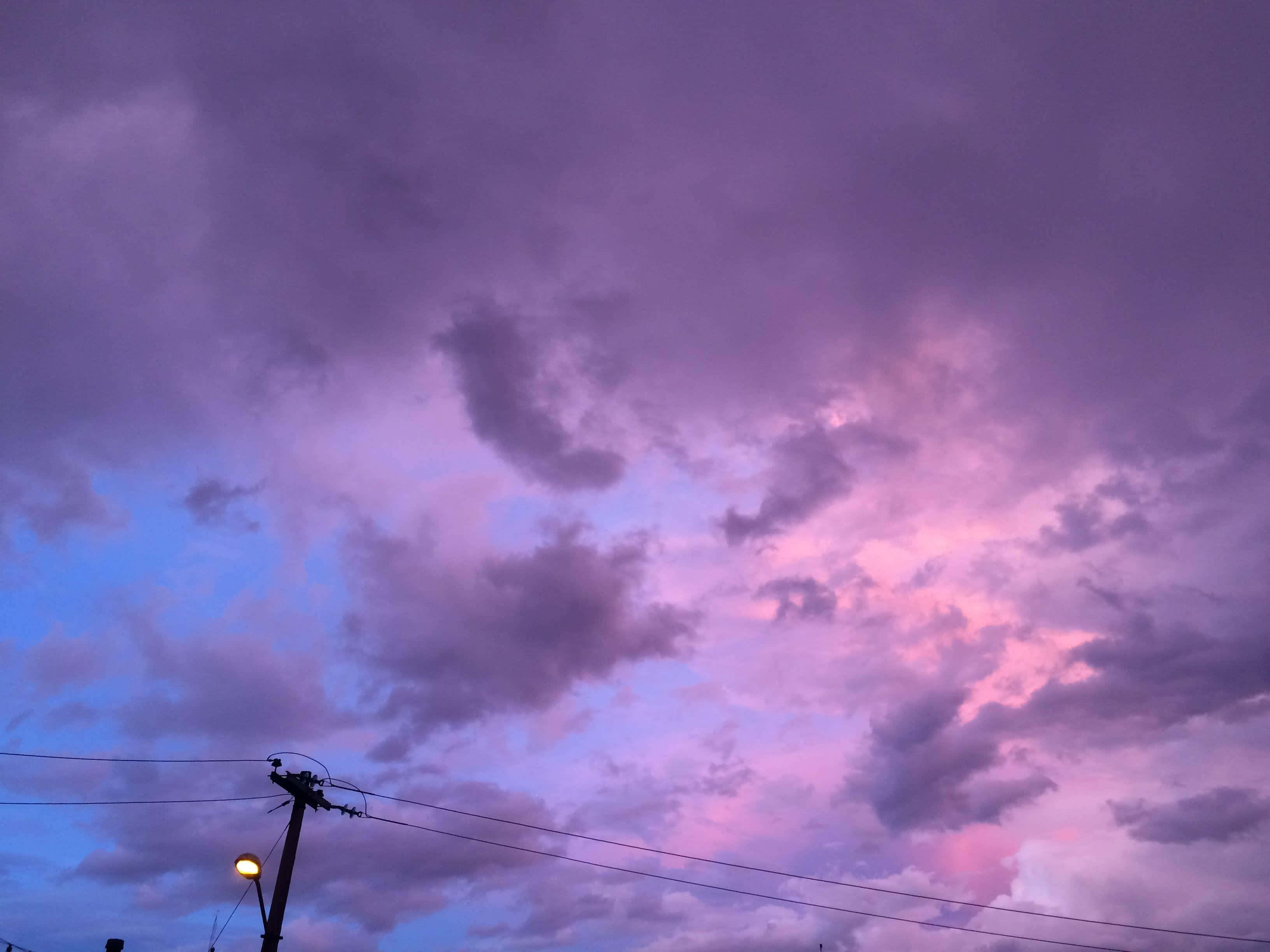 pastel pink and purple, twilight sky, deep purples, 2K Desktop Wallpaper