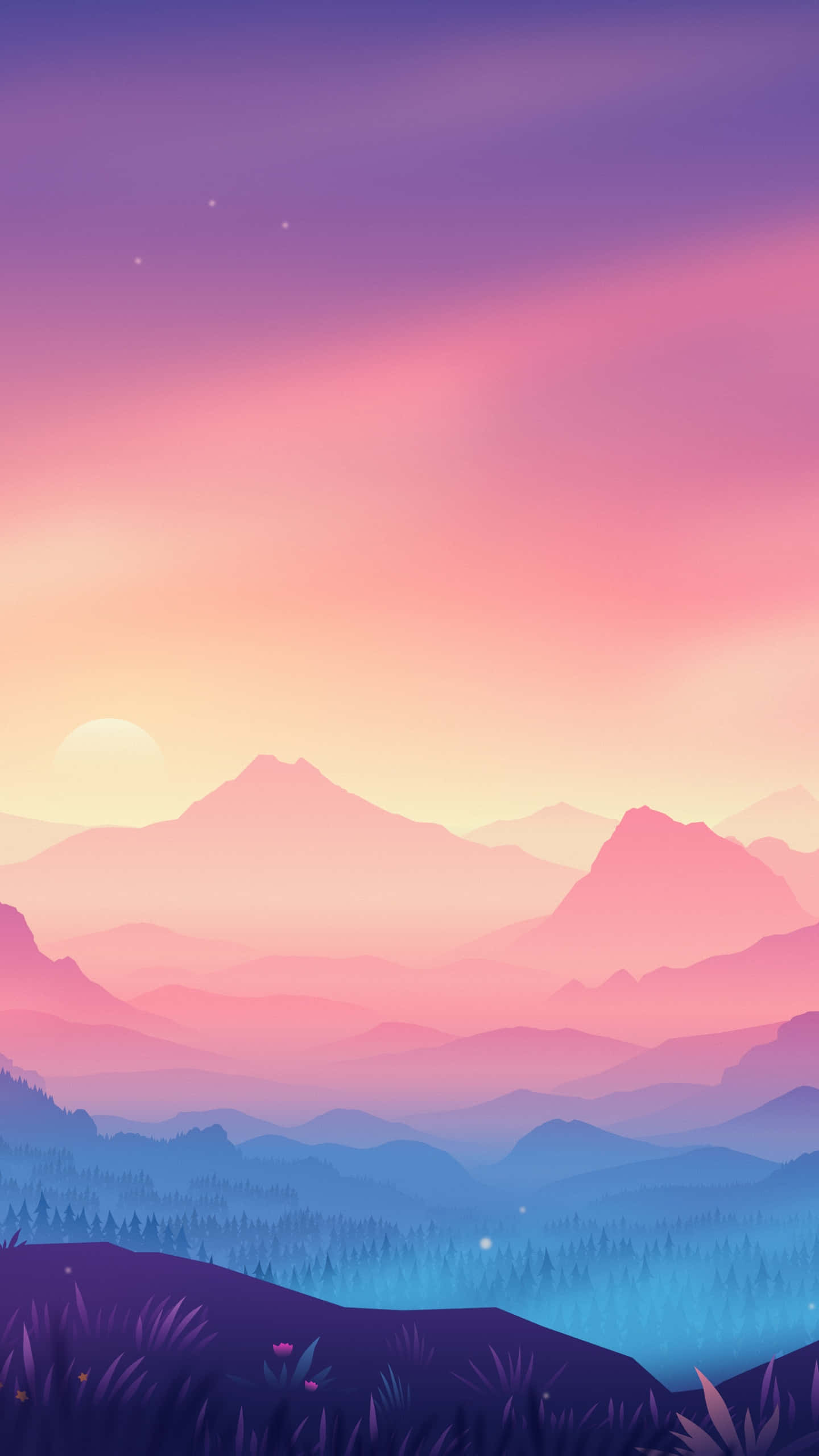 pastel pink, purple, twilight sky, 2K Phone Wallpaper