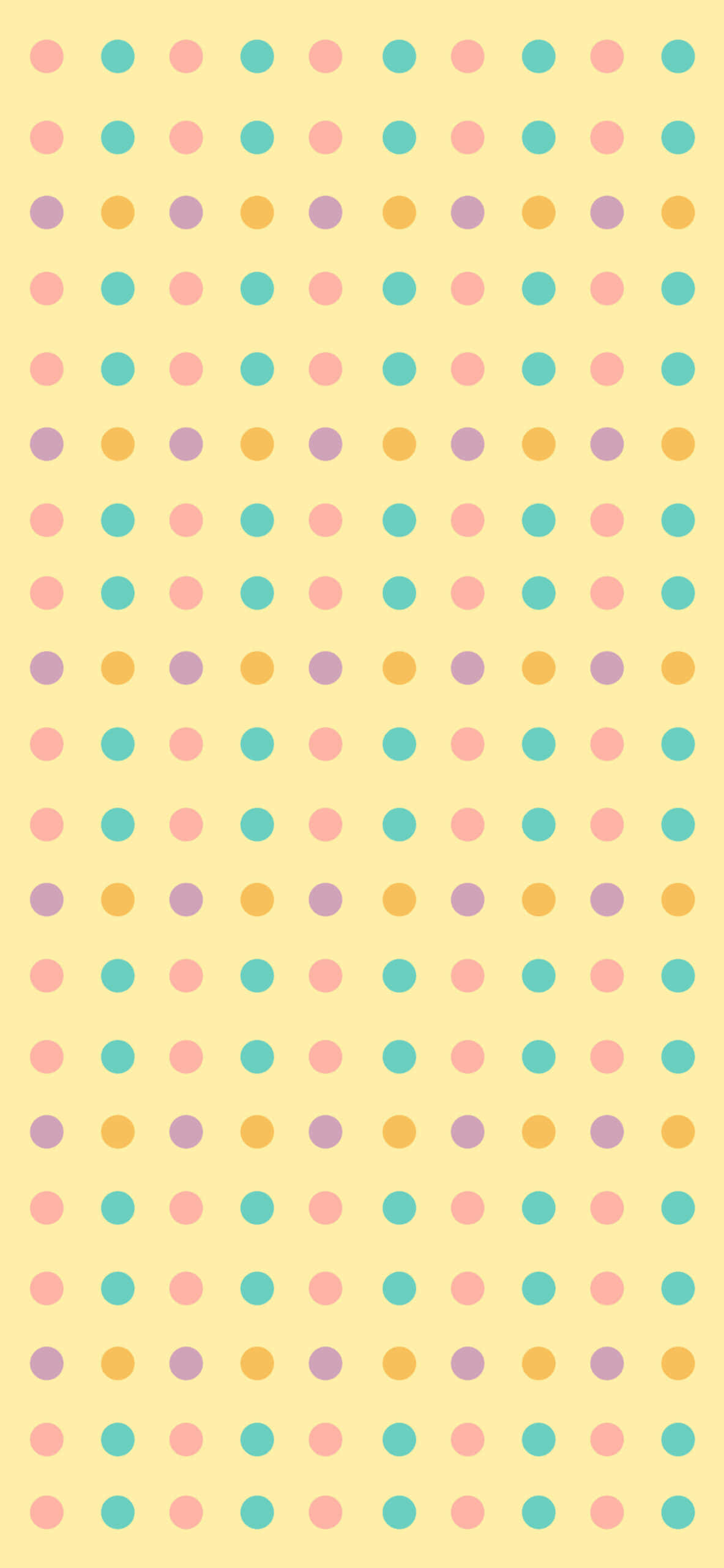 pastel pink, cheerful yellow, polka dots, 2K Phone Wallpaper