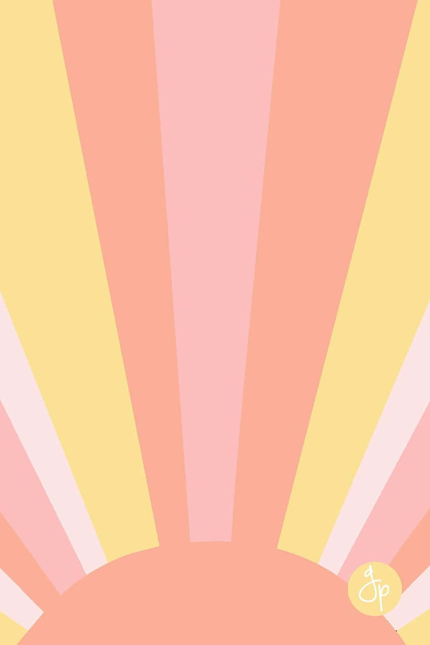 pastel pink, pastel sunburst, soft peach yellow, SD Phone Wallpaper