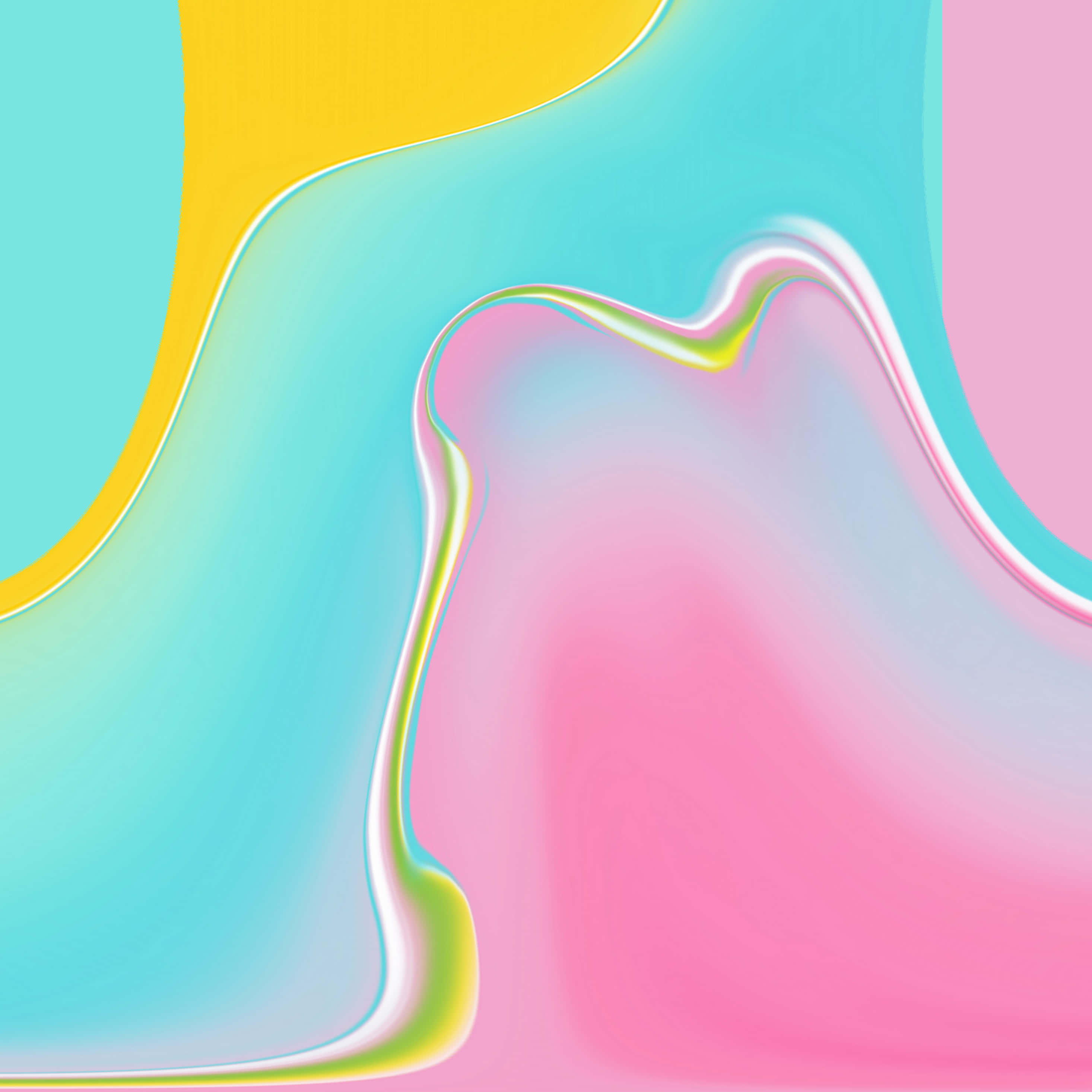 iPad Pro, pastel pink, pastel yellow, 2K Desktop Wallpaper