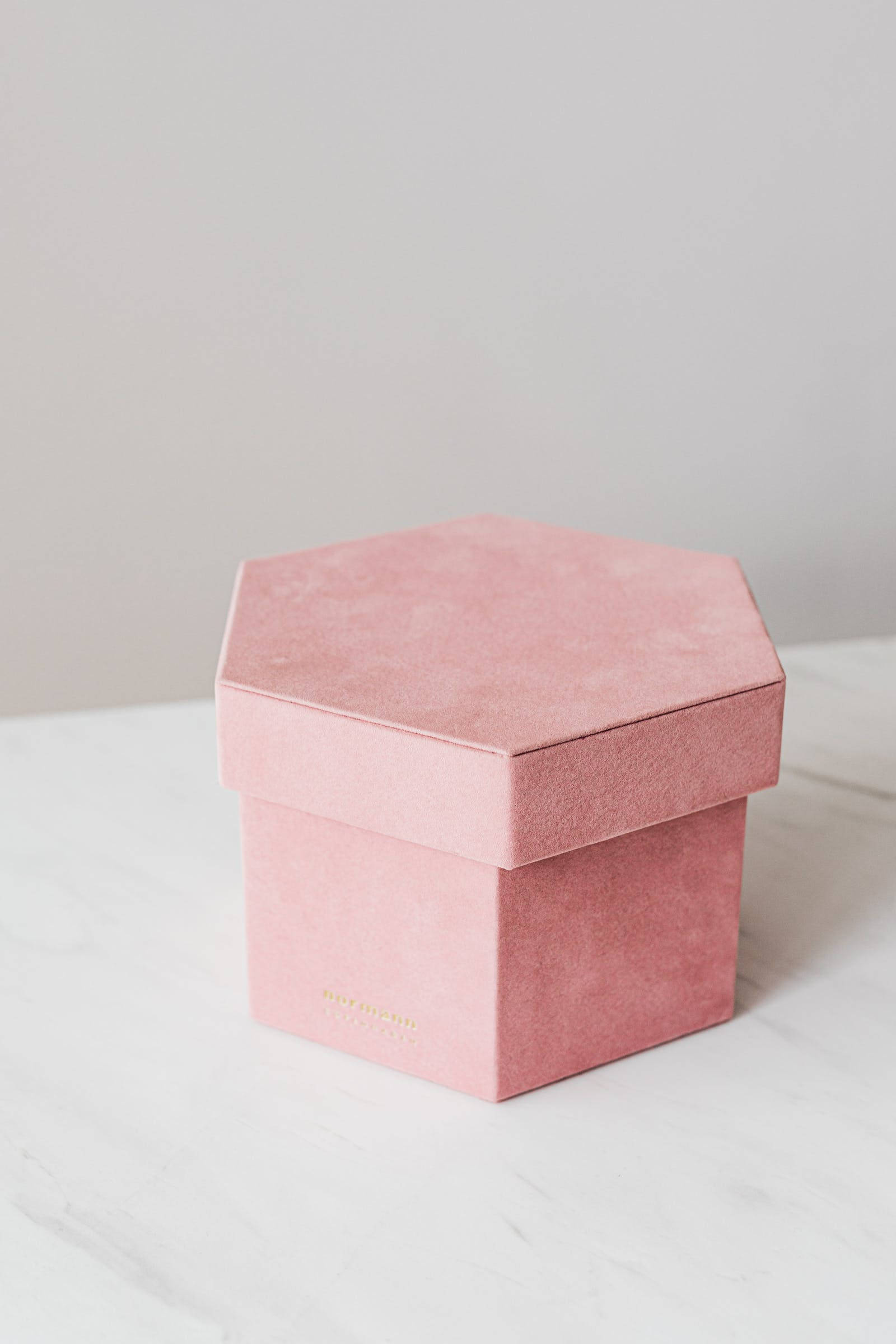 pastel pink color, hexagon box, velvet box, Full HD Phone Wallpaper