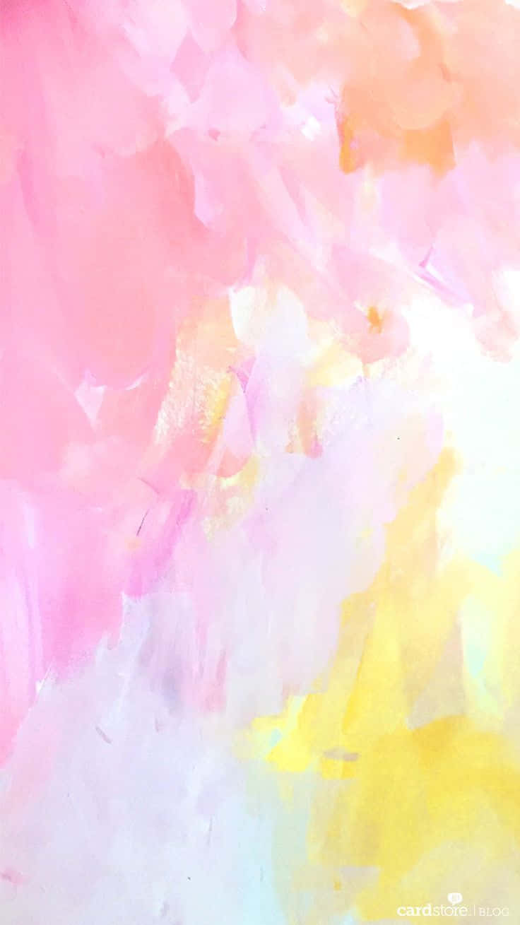 Pastel Watercolor, pink, yellow, HD Phone Wallpaper