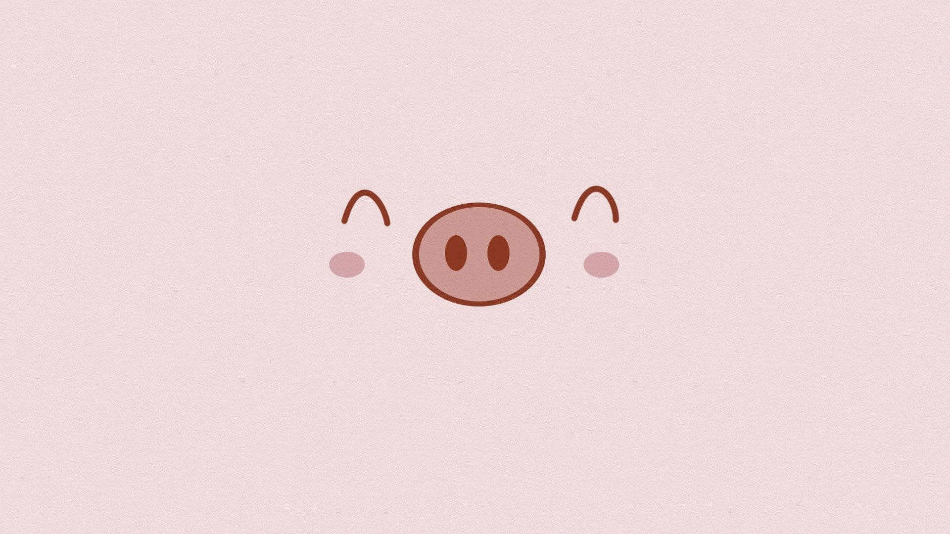 Pig Face, pastel desktop, rosy cheeks, Full HD Desktop Wallpaper