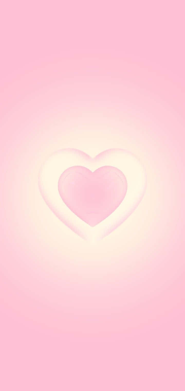 pastel pink gradient background, soft glowing heart, pink heart aura, HD Phone Wallpaper