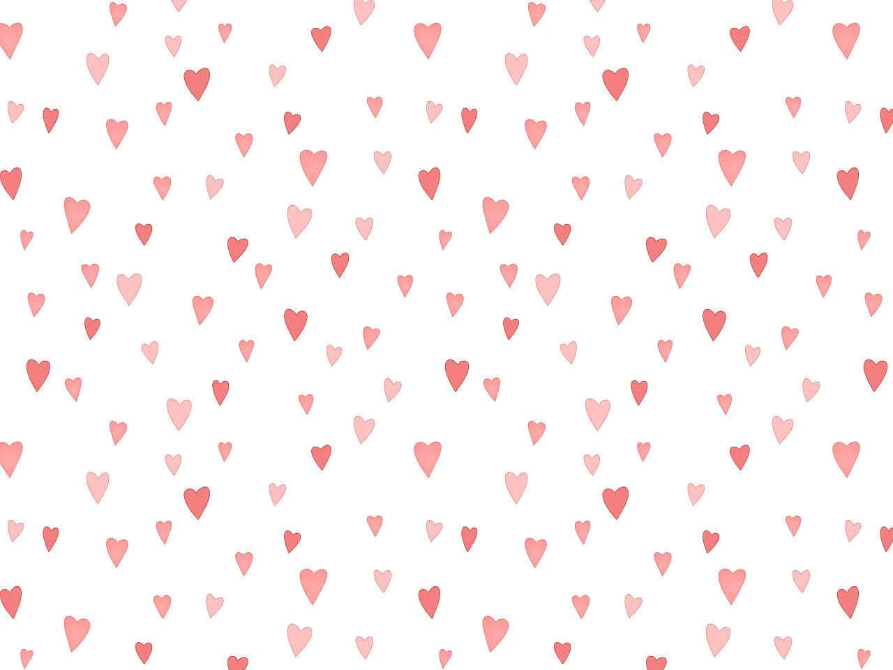 pink hearts pattern, white background, soft pink, HD Desktop Wallpaper