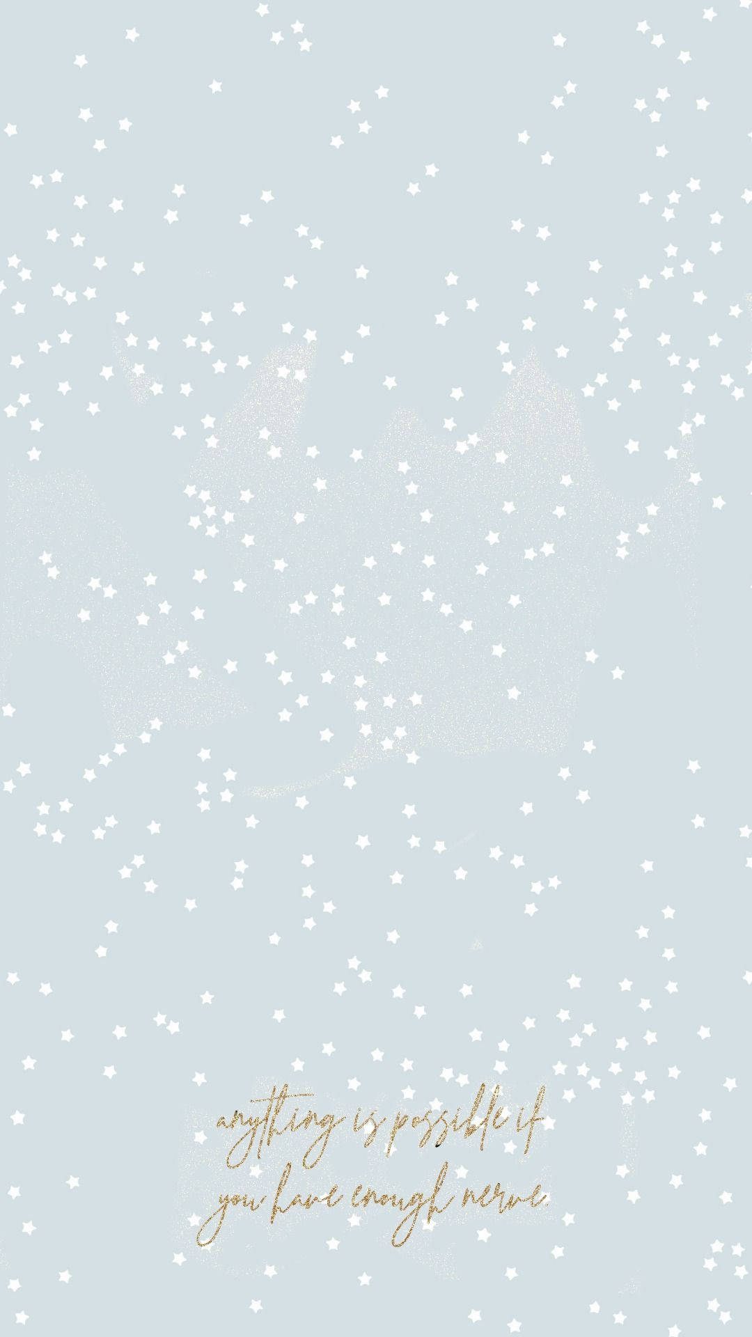 Pastel Pink iPhone, soft pastel blue background, white stars, Full HD Phone Wallpaper