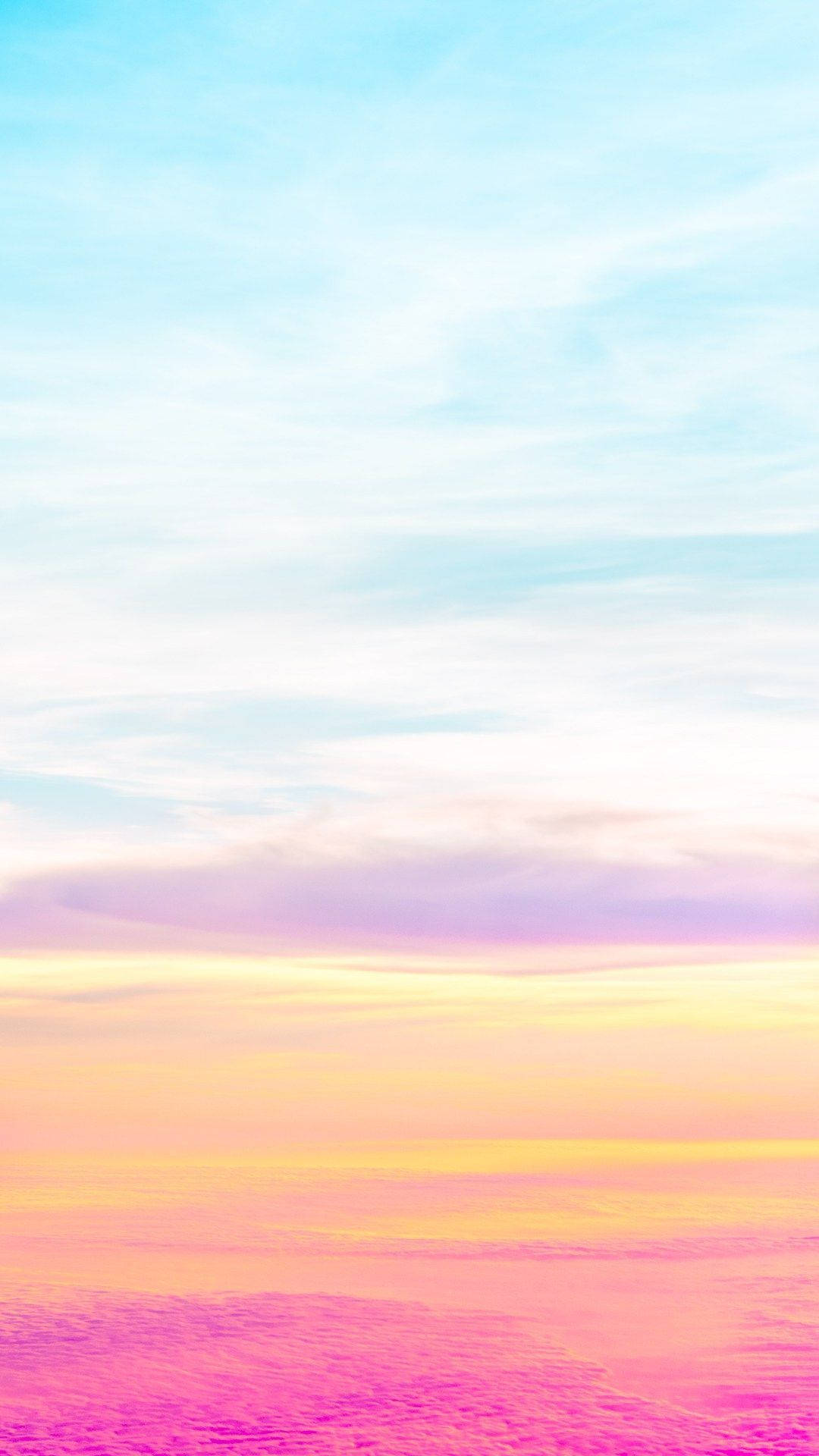 pastel pink, soft blue, pink and yellow hues, Full HD Phone Wallpaper