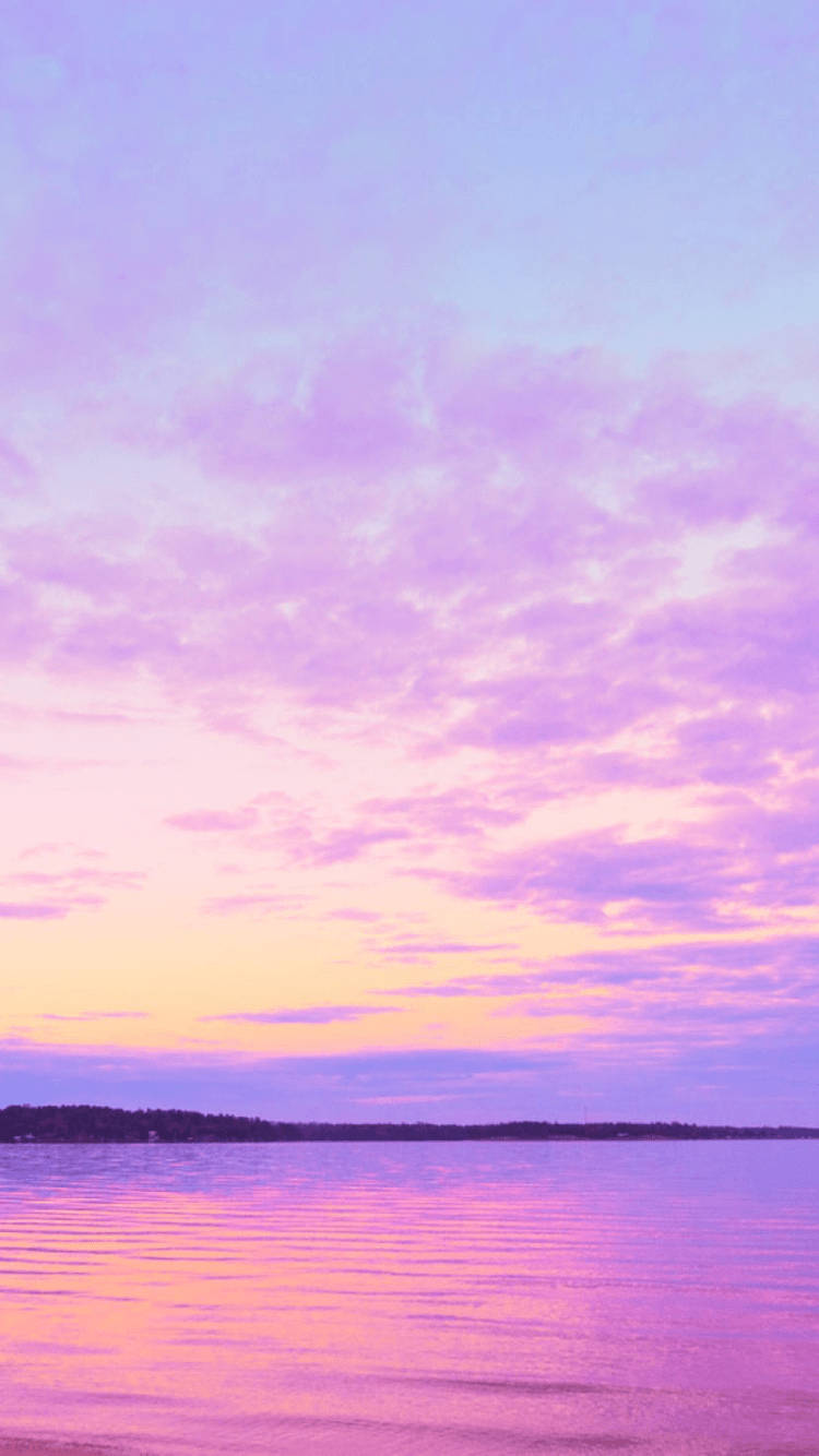 pastel pink iPhone, twilight, dreamy purple and pink sky, HD Phone Wallpaper
