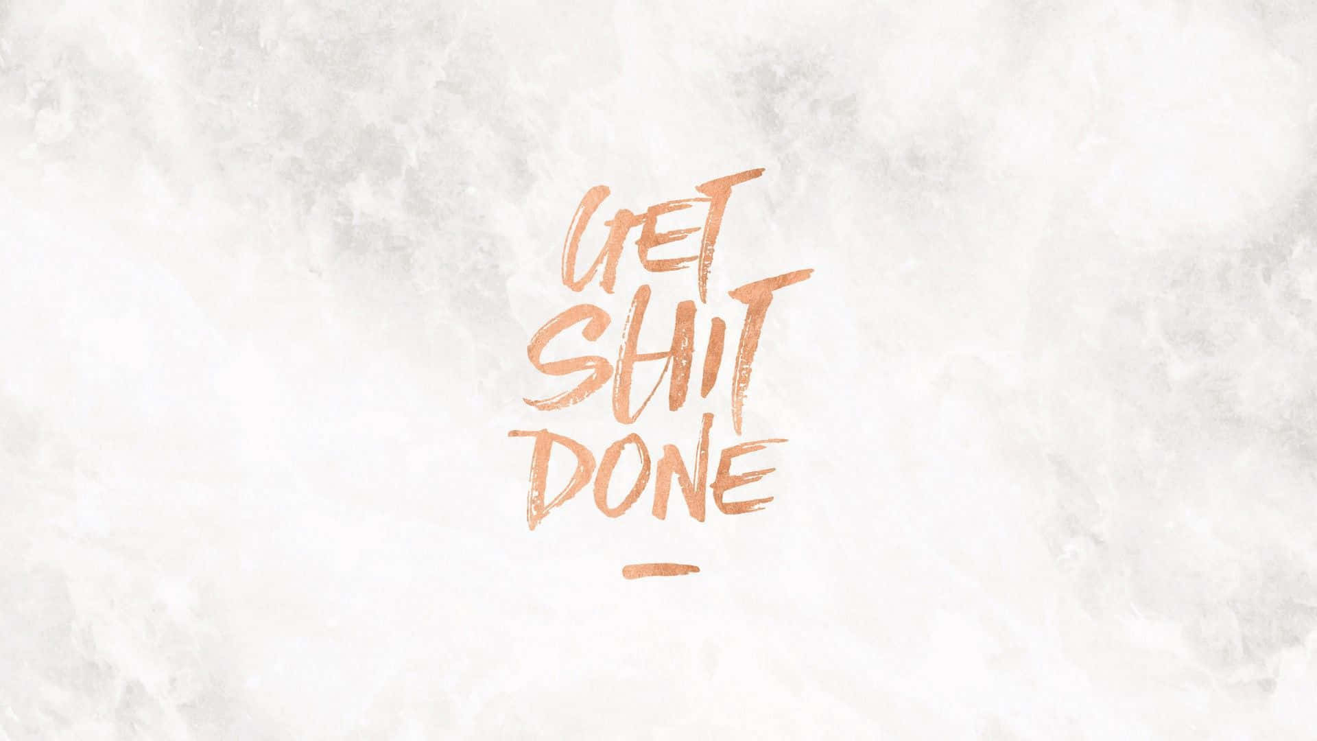 Pastel Pink Marble Desktop, off-white background, copper brushstroke text, Full HD Desktop Wallpaper