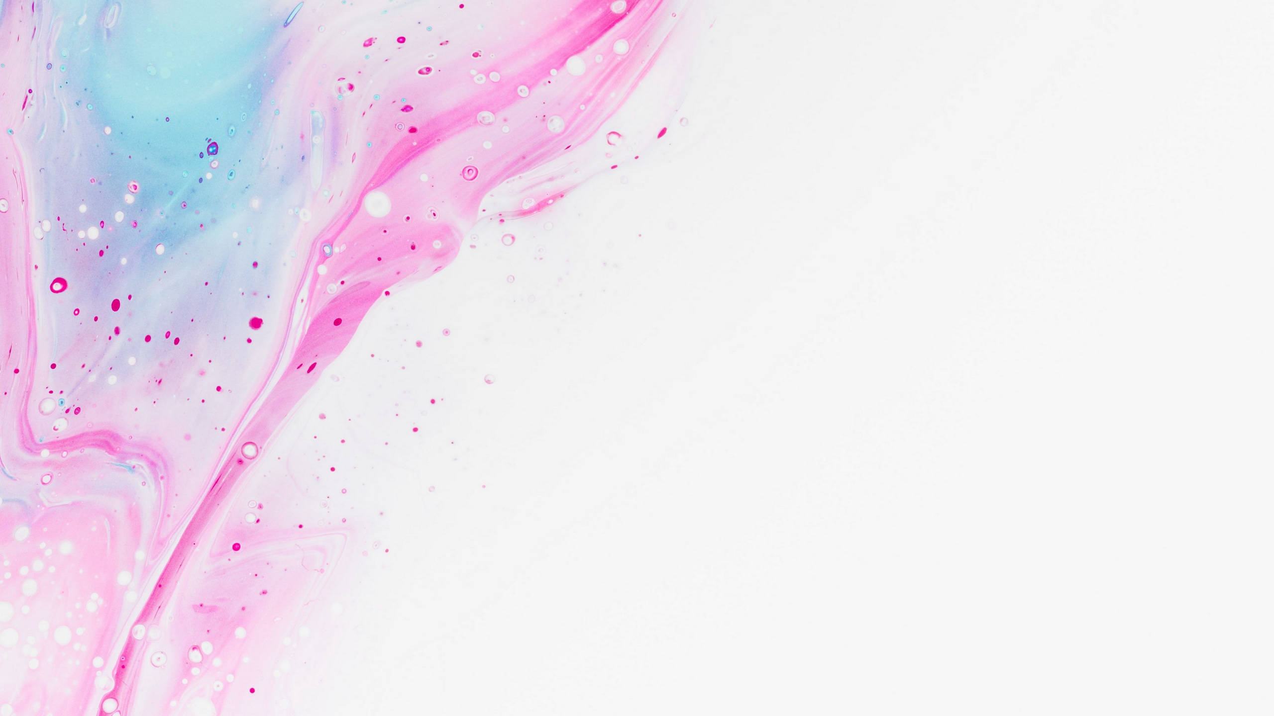 soft pink, blue paint, white dots, 2K Desktop Wallpaper