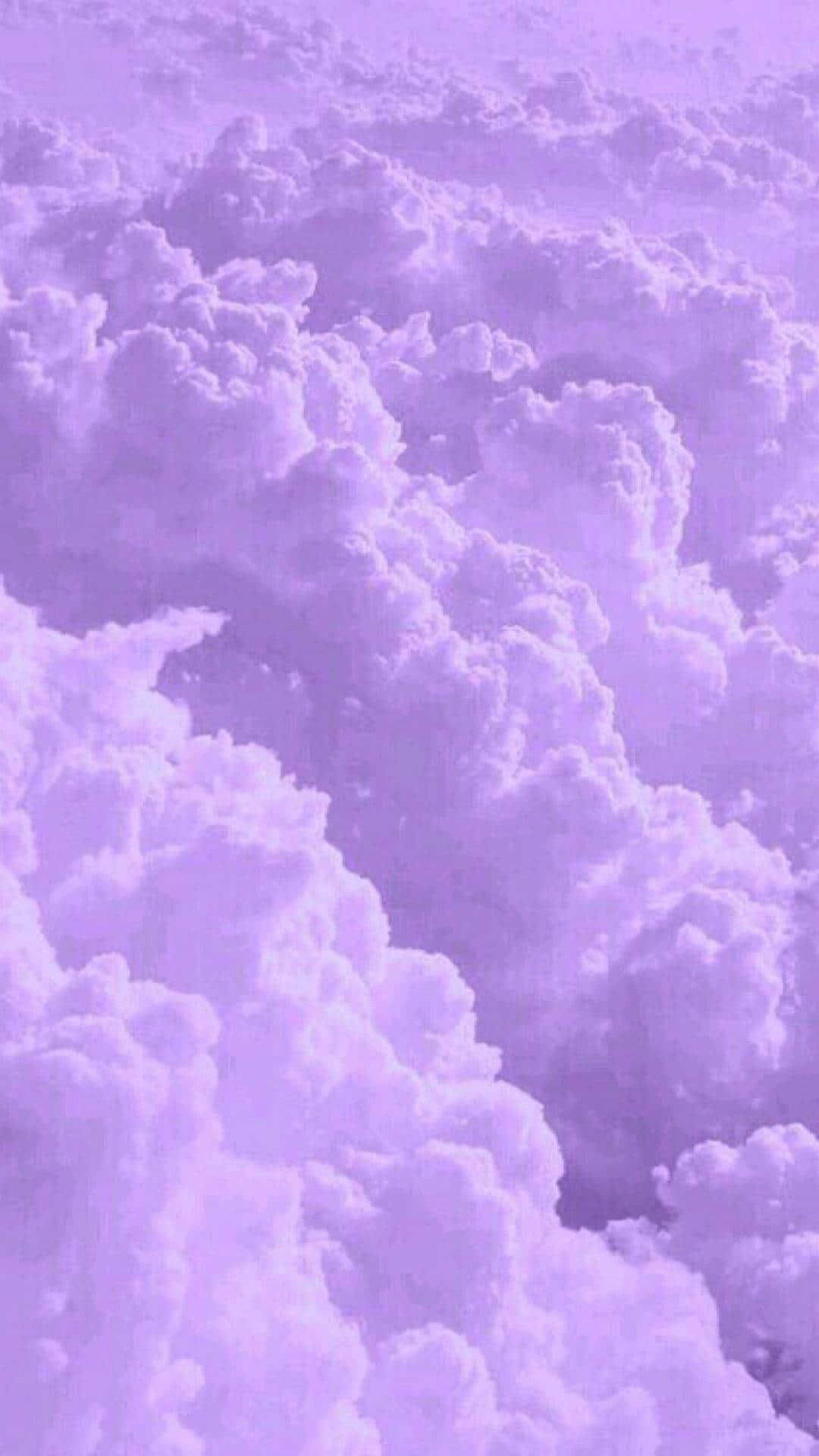 Pastel Purple iPhone, soft lavender light, fluffy clouds, Full HD Phone Wallpaper