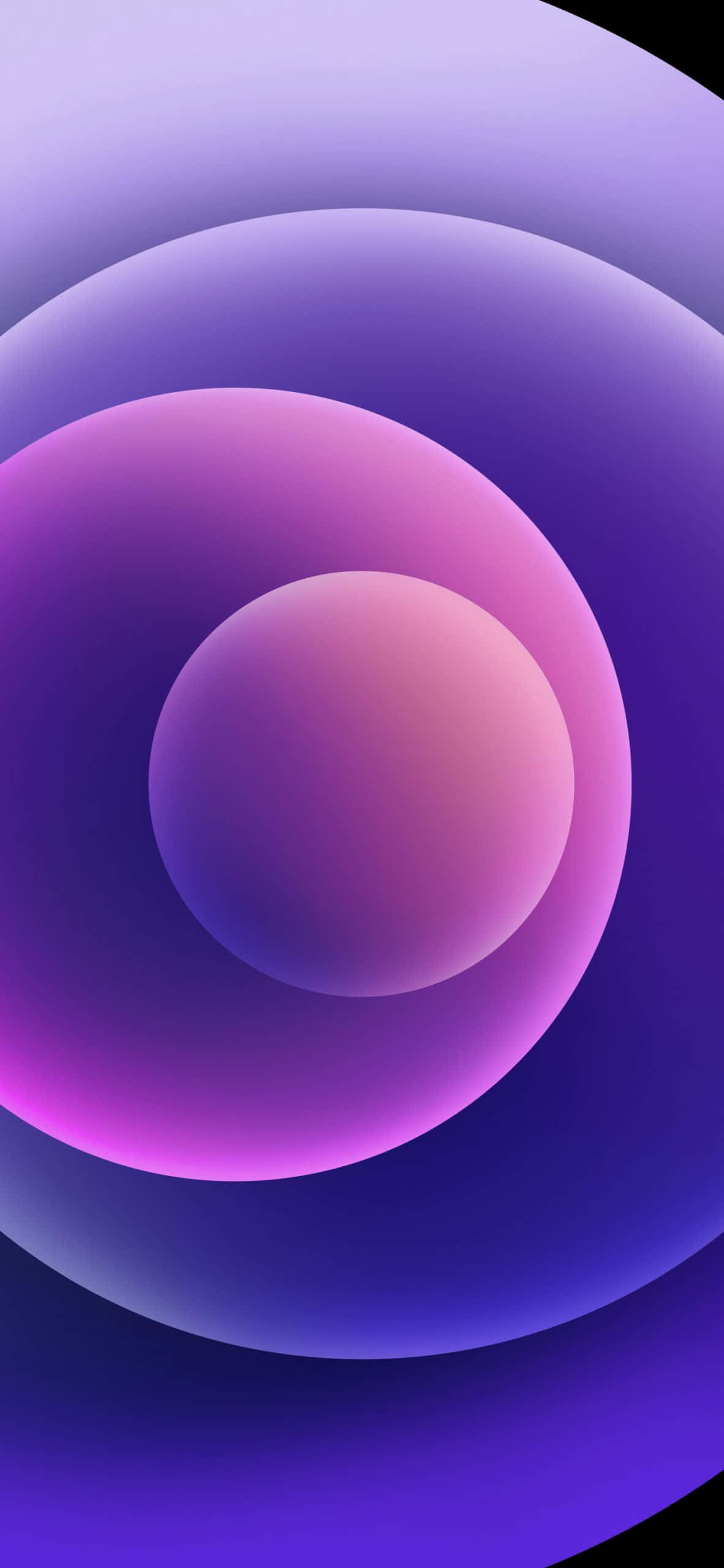Pastel Purple iPhone, gradient purple pink and blue, glowing spheres, 2K Phone Wallpaper