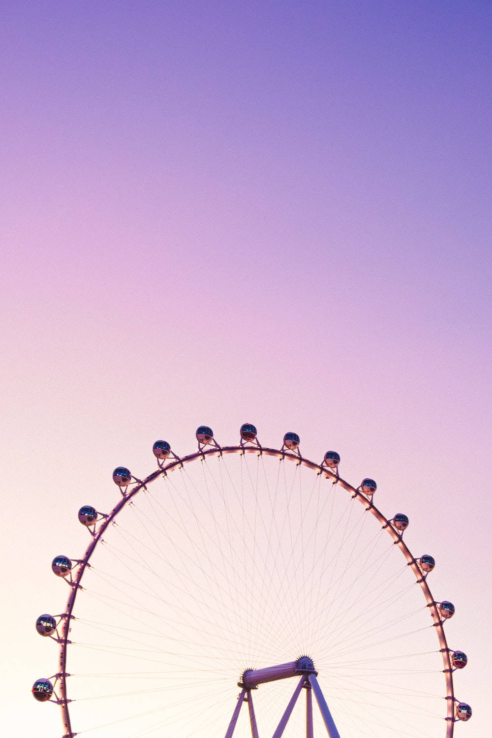 Ferris wheel, pastel purple, dusk, HD Phone Wallpaper