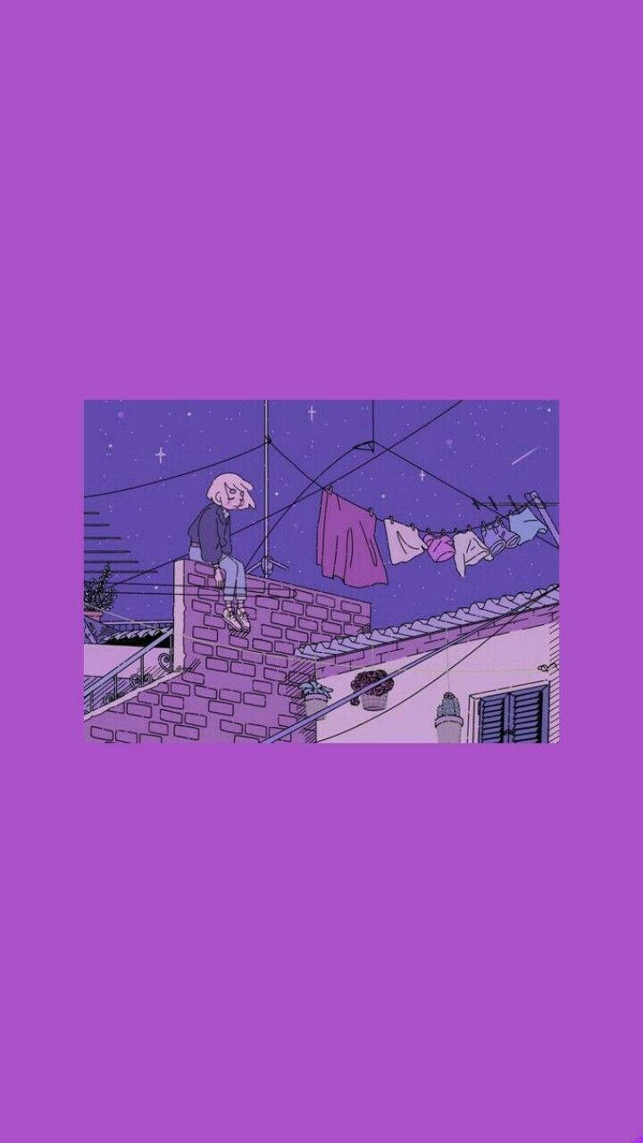 Anime Girl, Pastel Purple, Tumblr, HD Phone Wallpaper