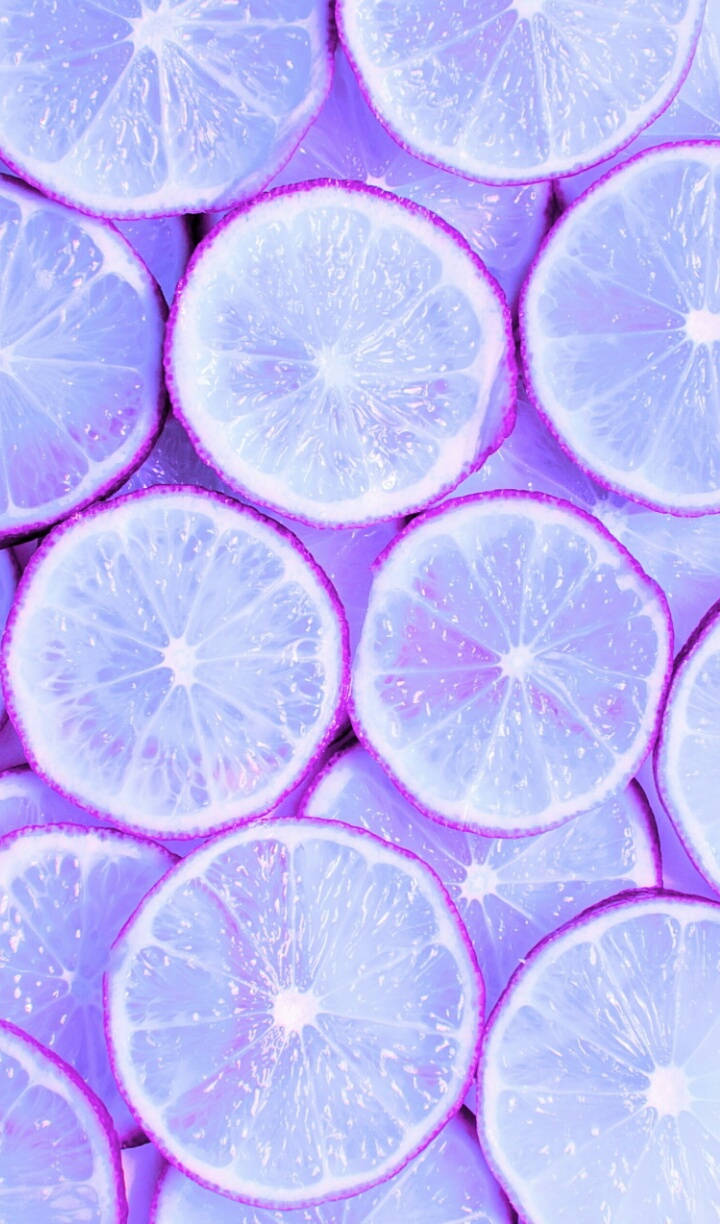 Lime Slices, Pastel Purple, Tumblr, SD Phone Wallpaper