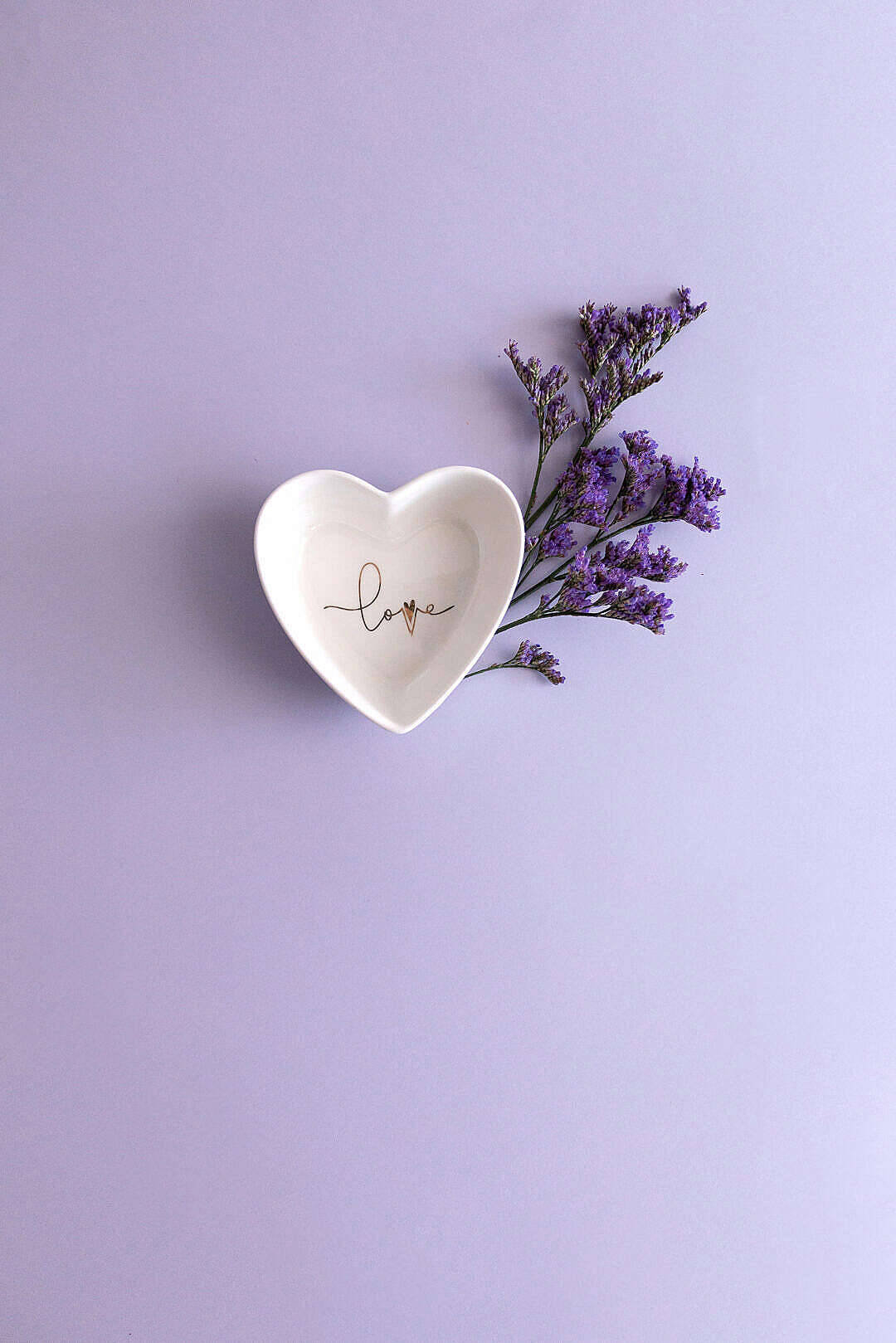 purple pastel aesthetic, heart bowl, gold script, HD Phone Wallpaper