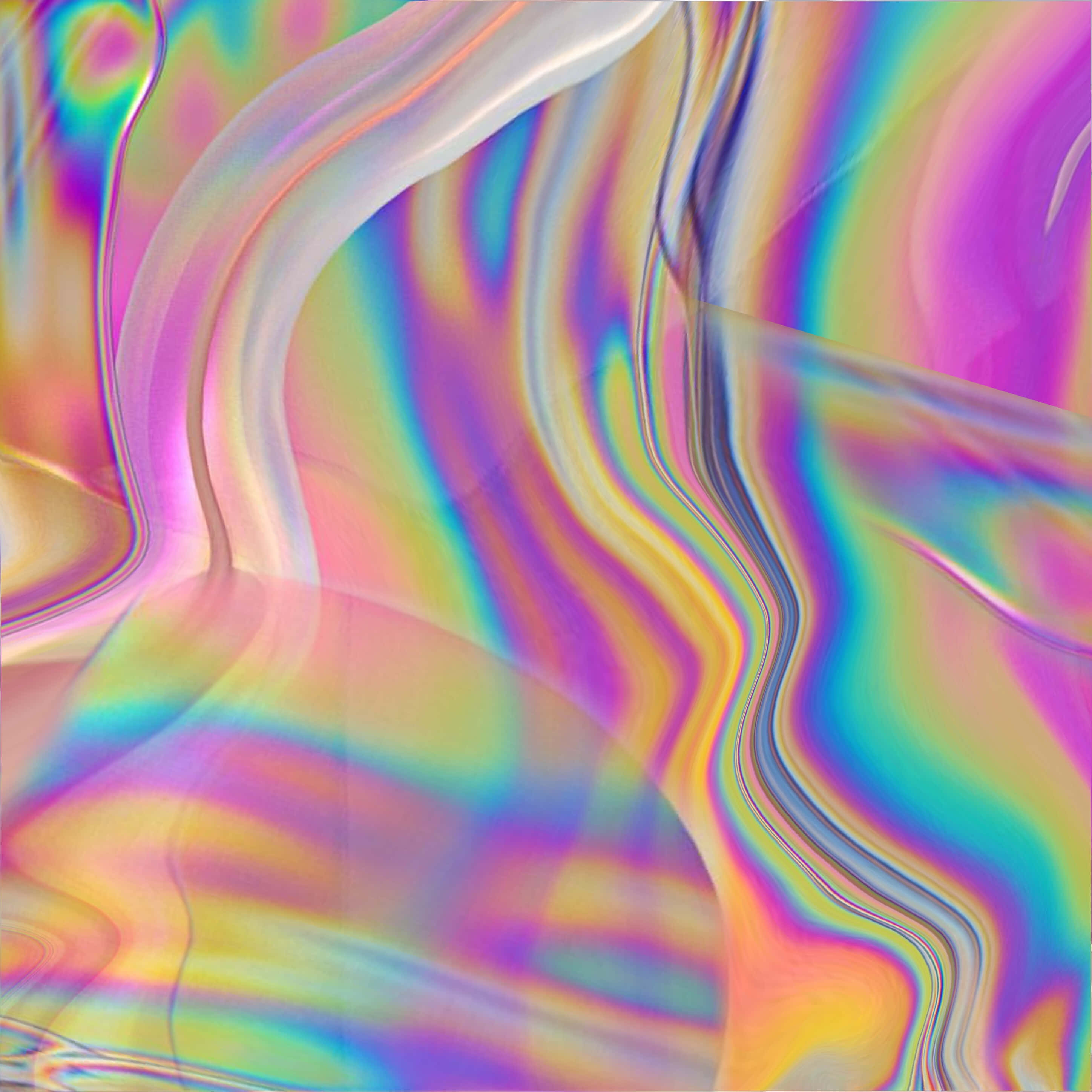 rainbow, vibrant iridescent waves, smooth undulating patterns, 2K Desktop Wallpaper