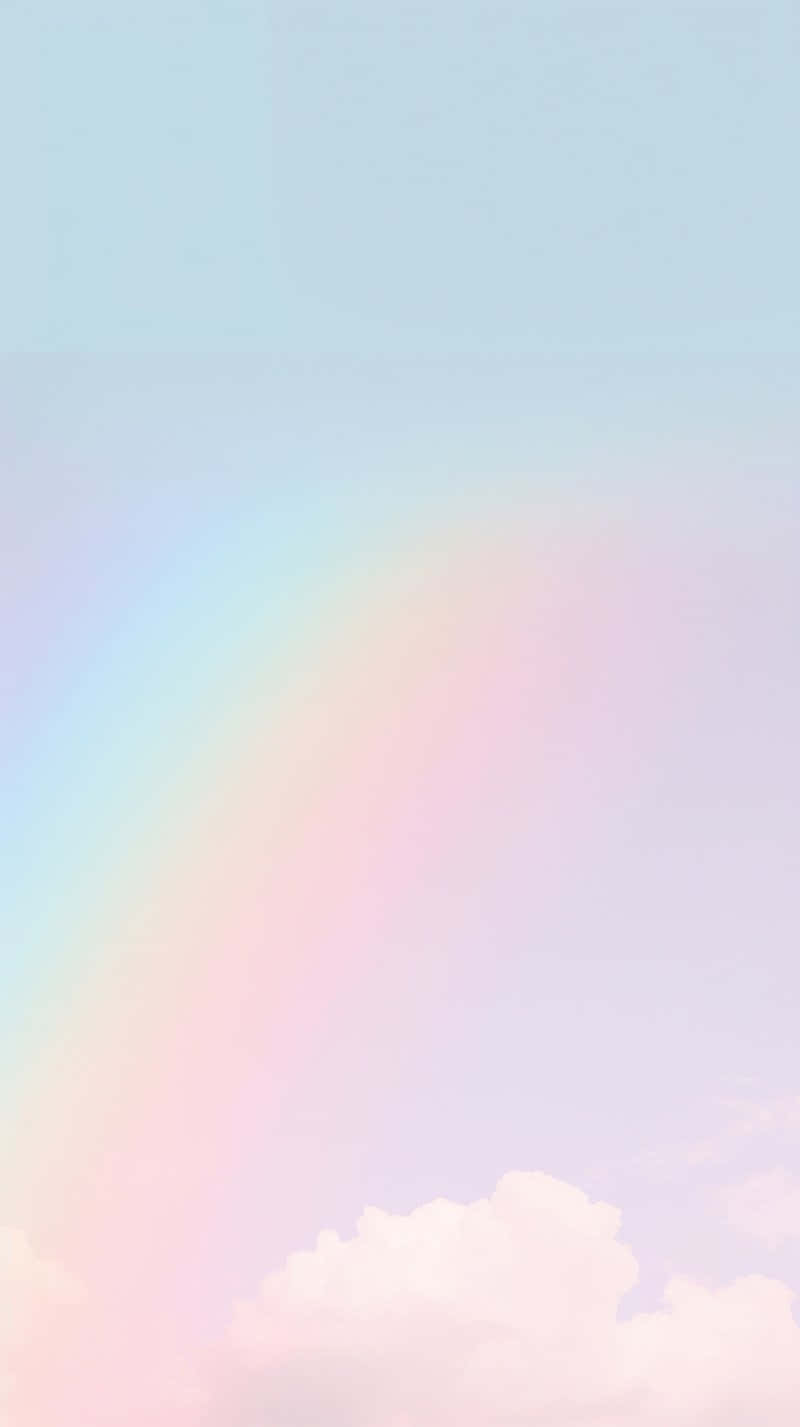 Pastel Rainbow Sky Aesthetic, pastel rainbow, fluffy clouds, HD Phone Wallpaper