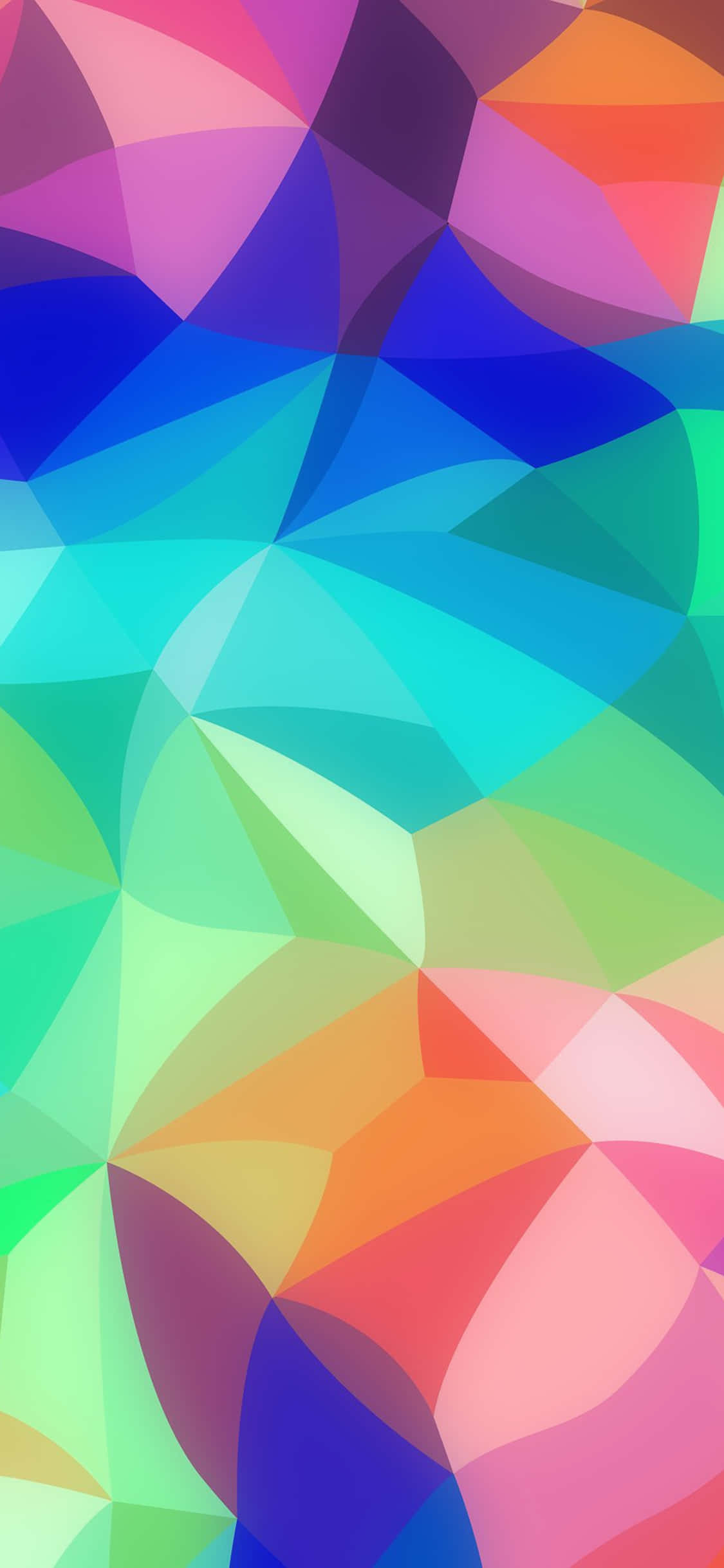 Pastel Rainbow iPhone, rainbow hues, polygonal shapes, Full HD Phone Wallpaper