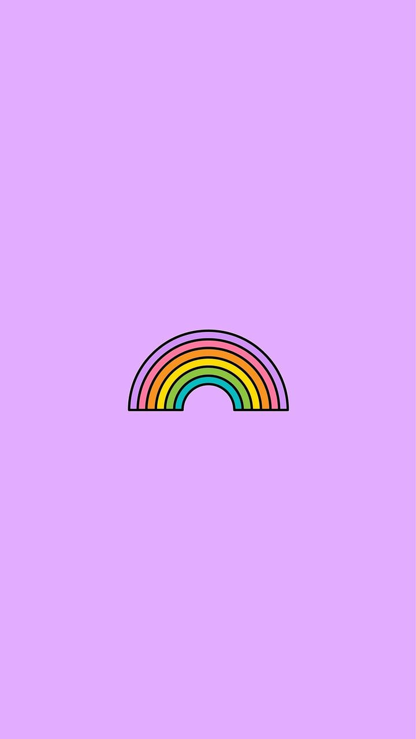 Pastel Rainbow, purple background, lavender background, 2K Phone Wallpaper