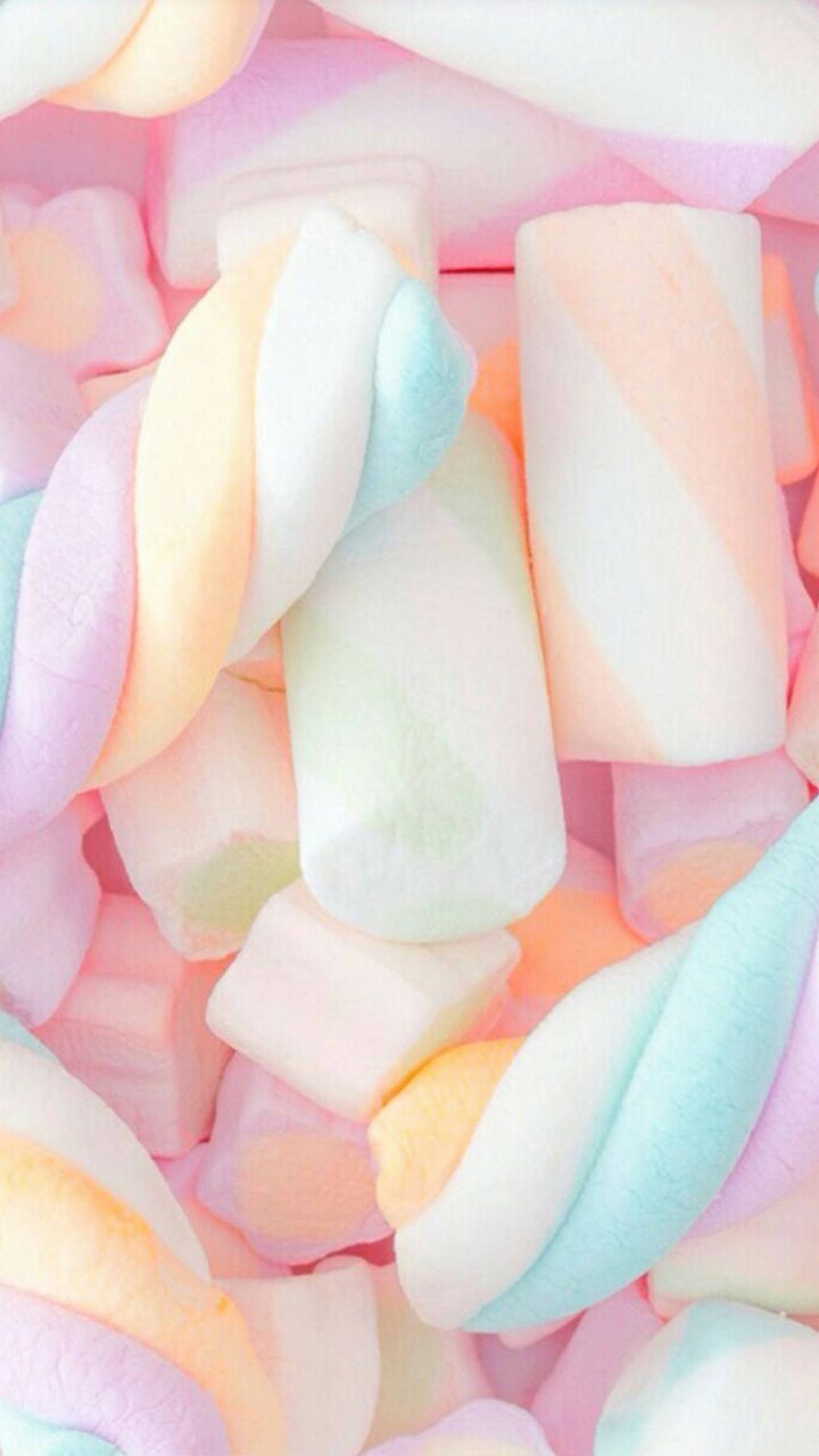 pastel rainbow, pink, peach, 2K Phone Wallpaper