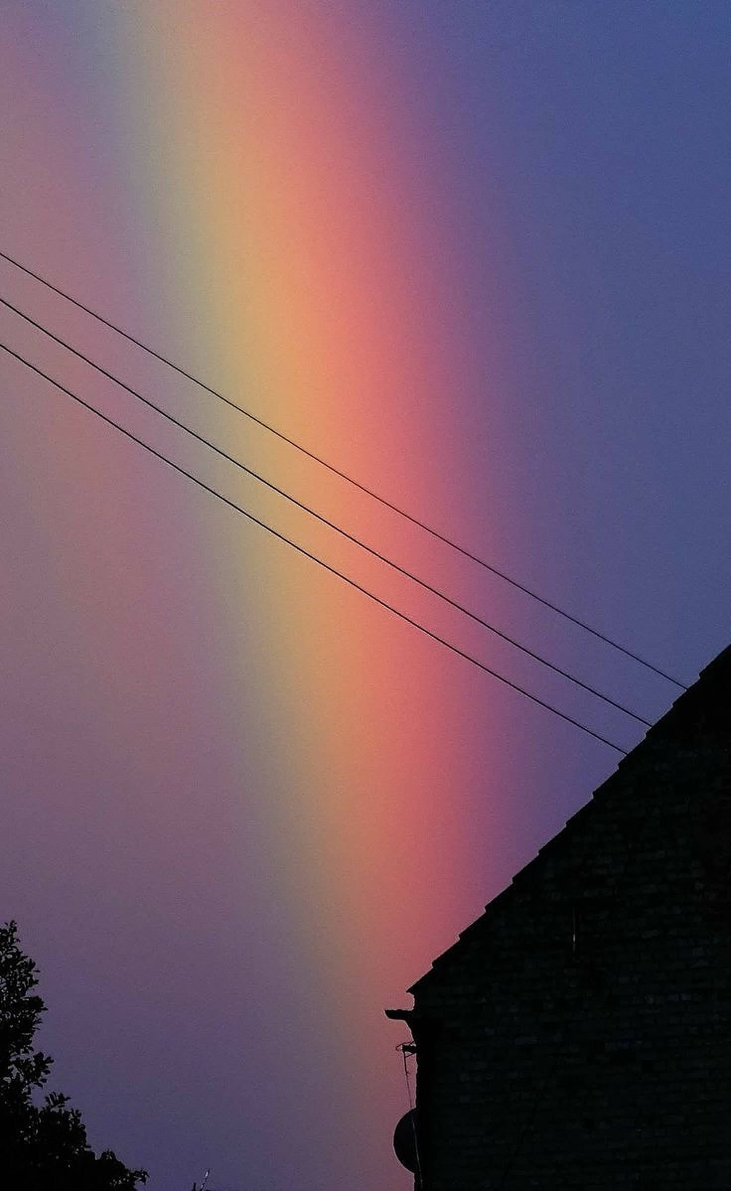 Pastel Rainbow, purple night sky, twilight sky, Full HD Phone Wallpaper